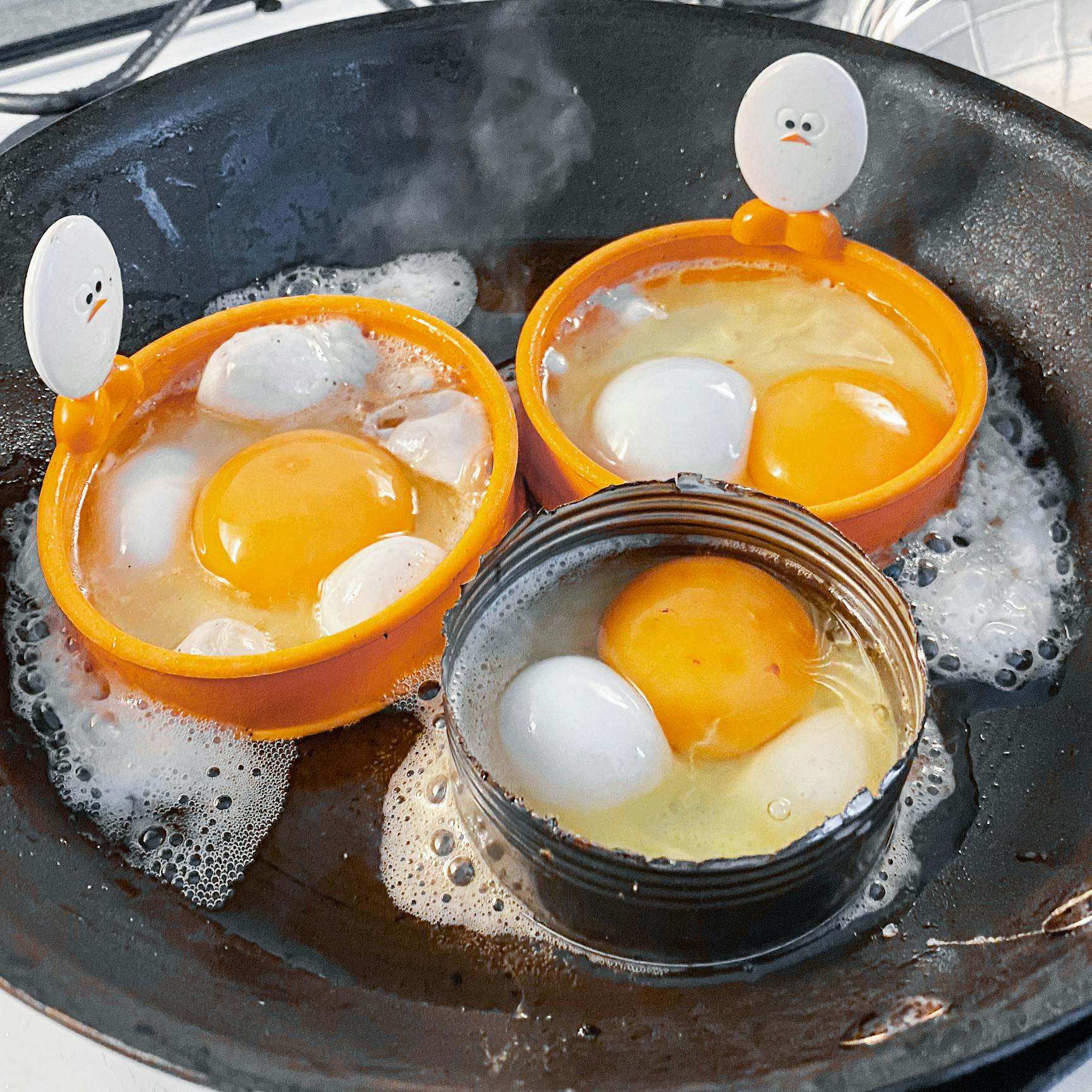 Sausage & Egg McMuffin Eggs Prep 1