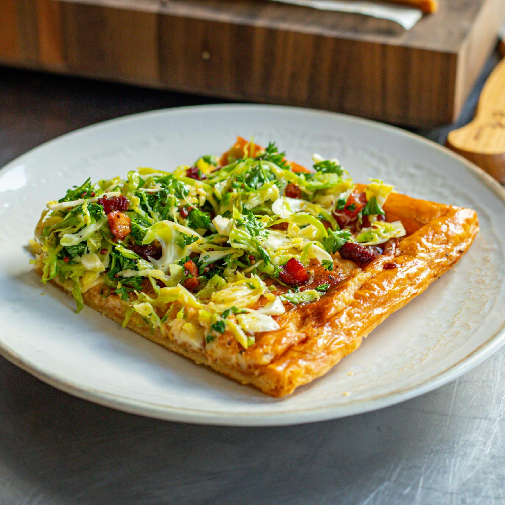 Cheesy Brussels Sprout Tart