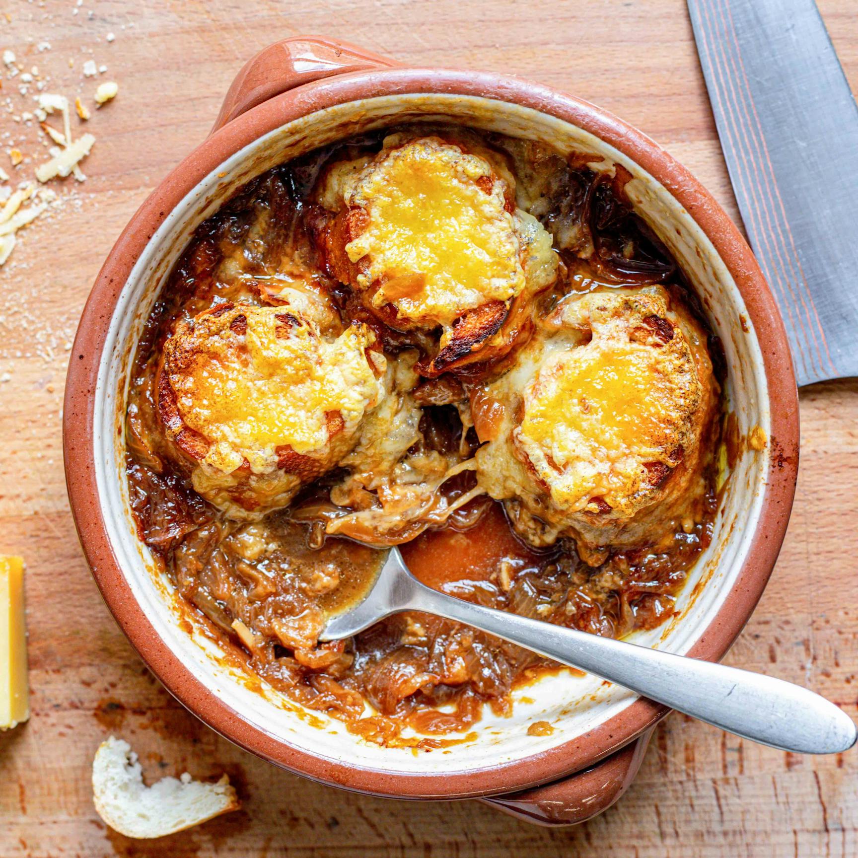 French Onion Soup with Comté Grilled Cheese