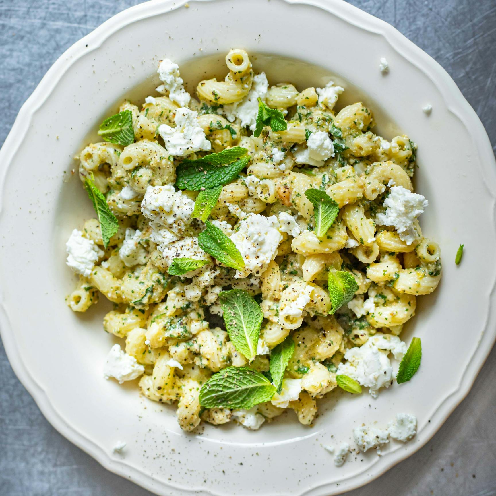 Green Olive And Mint Pasta
