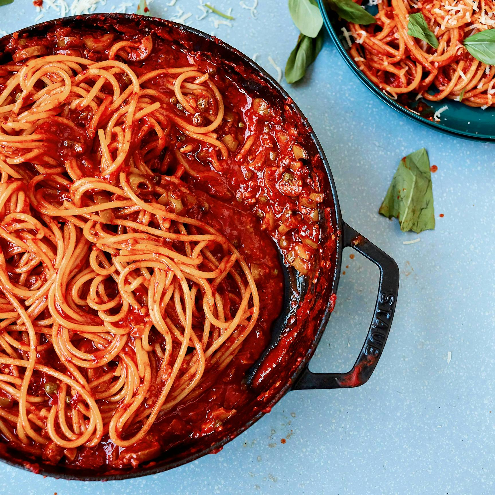 Nduja Olive Caper Spaghetti