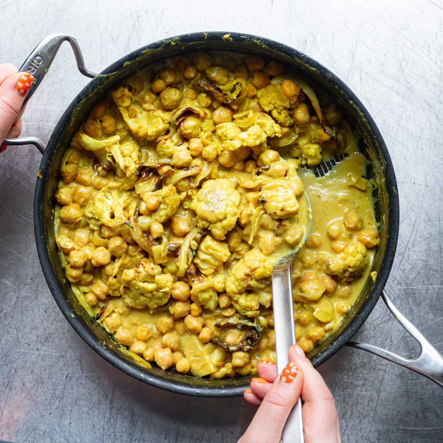 Spiced Cauliflower, Almond Curry Sauce and Chilli Yog | Mob