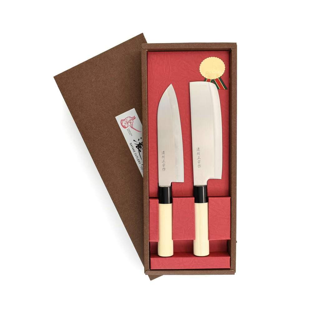 EM0063 Japanese Knife Duo Santoku Nakiri overhead 1000x1000