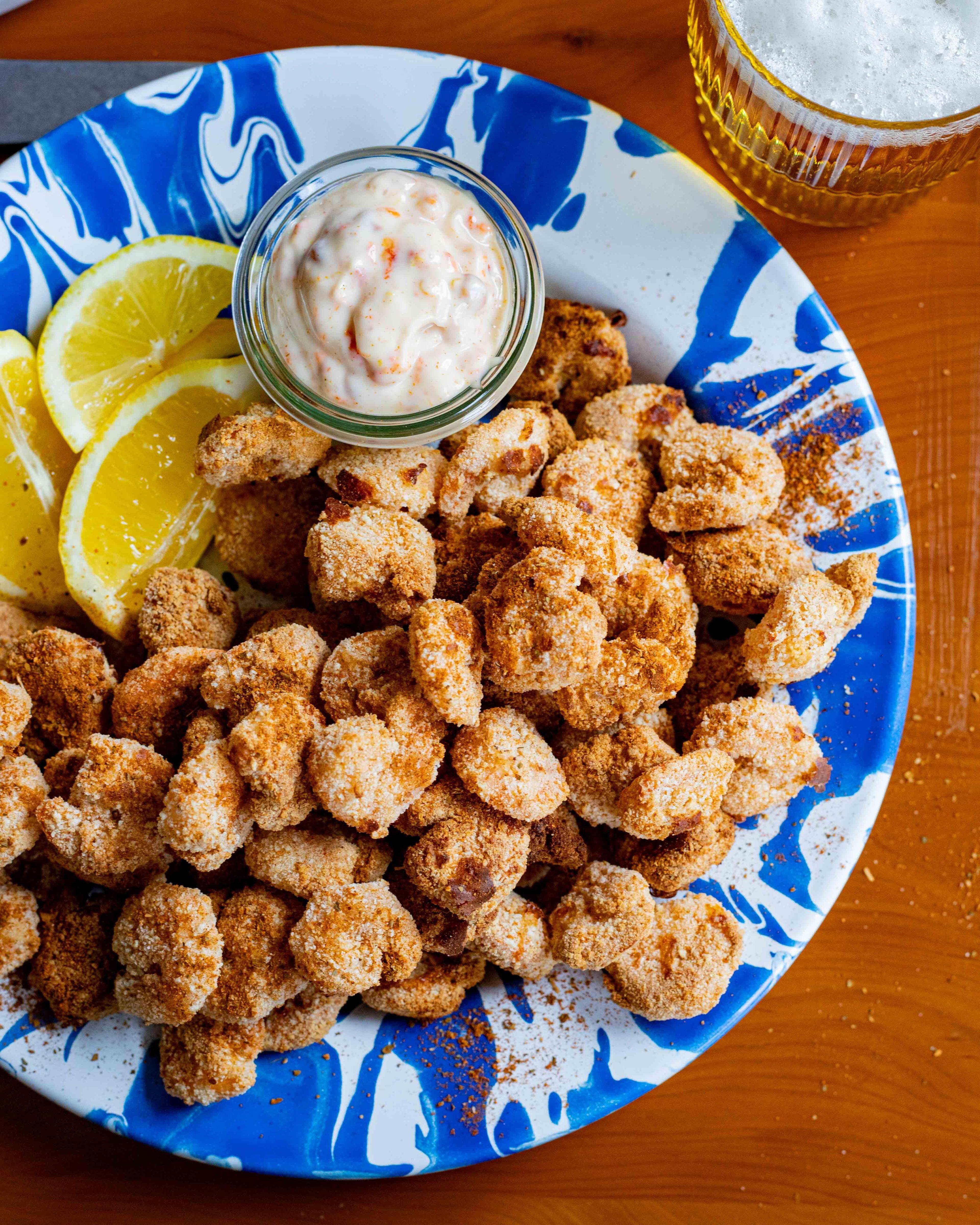 Air Fried Popcorn Prawns