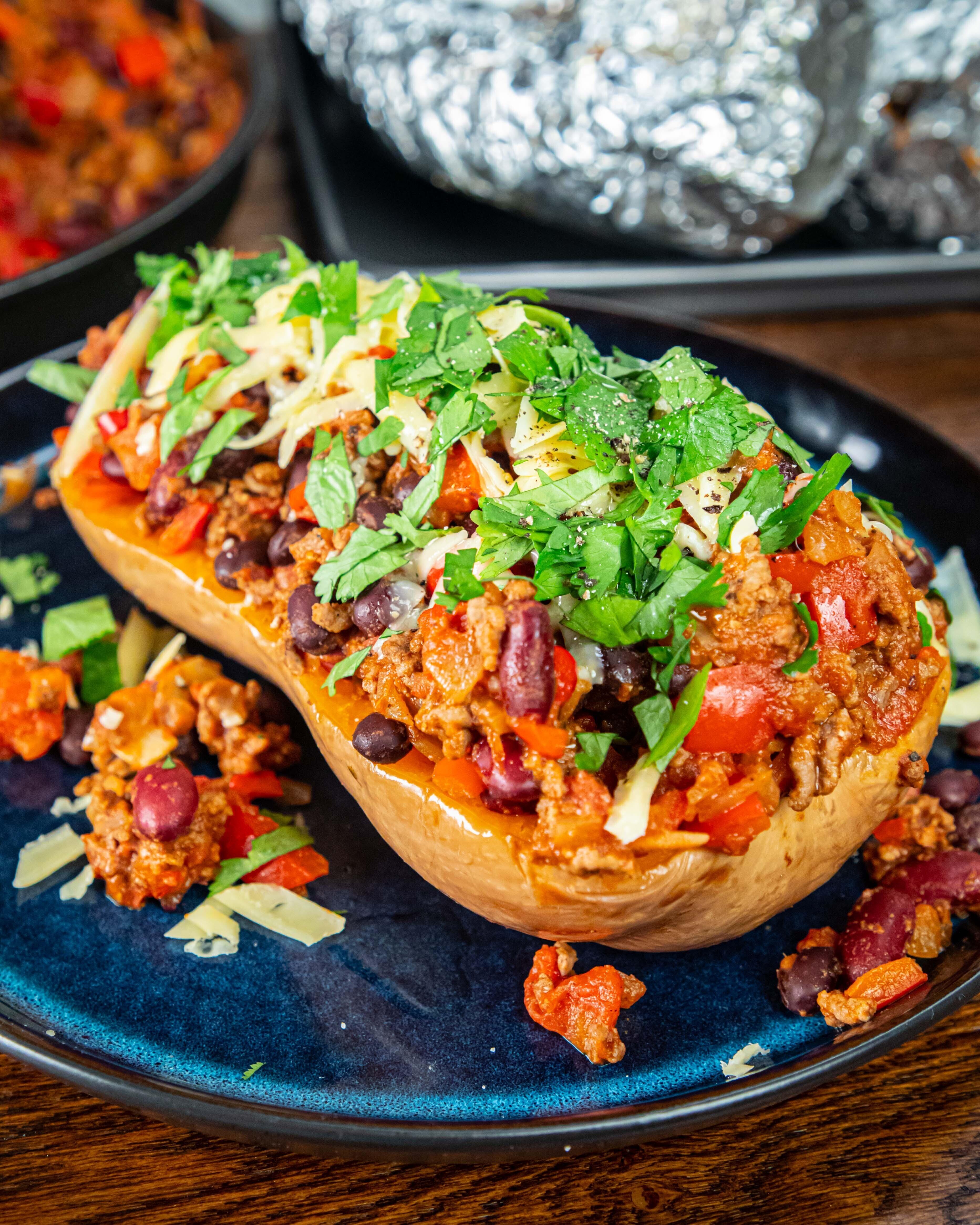 FLAVA IT Butternut Squash with Chilli Con Carne