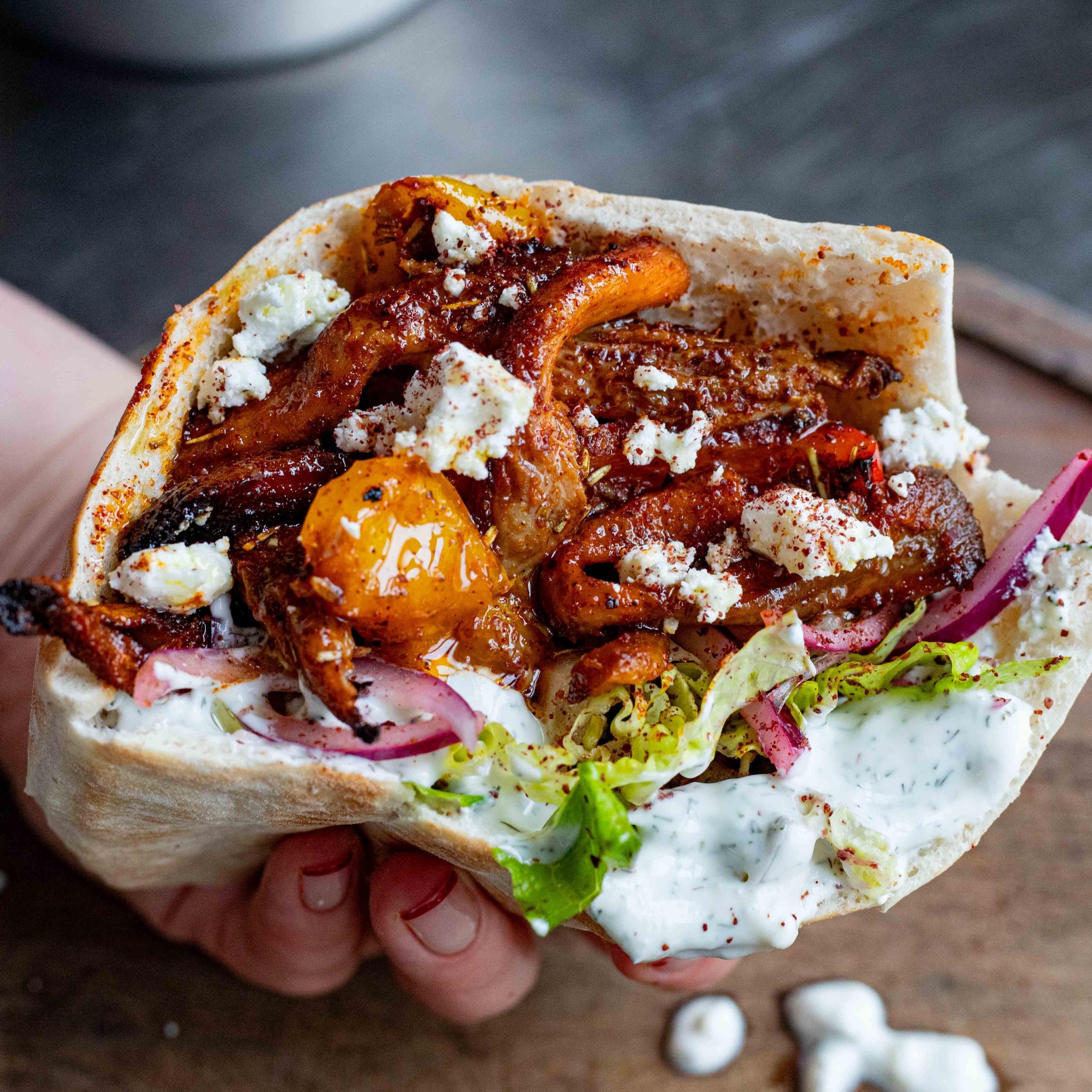 Smoky Grilled Mushroom Doner
