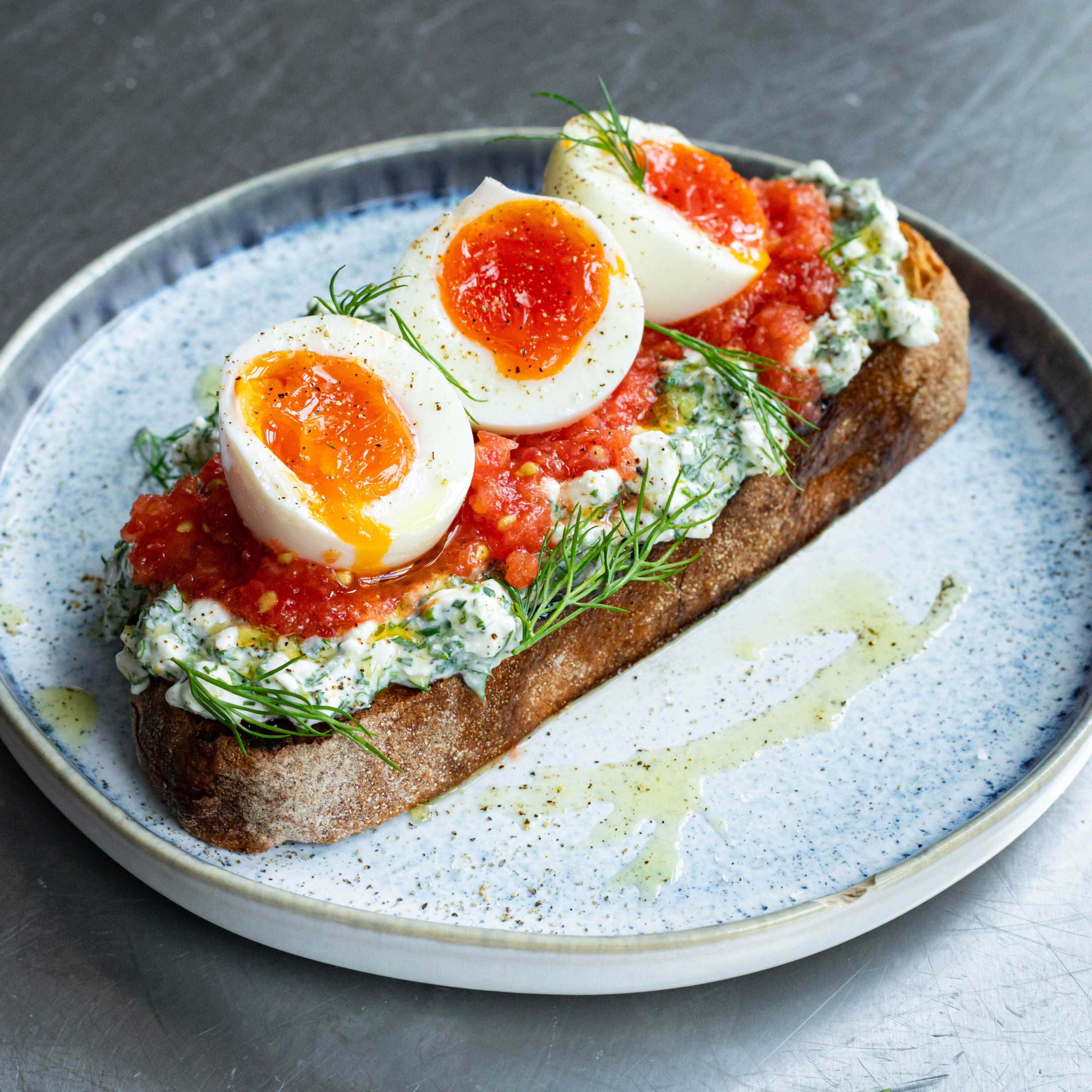 Ranch Cottage Cheese Tomato on Toast