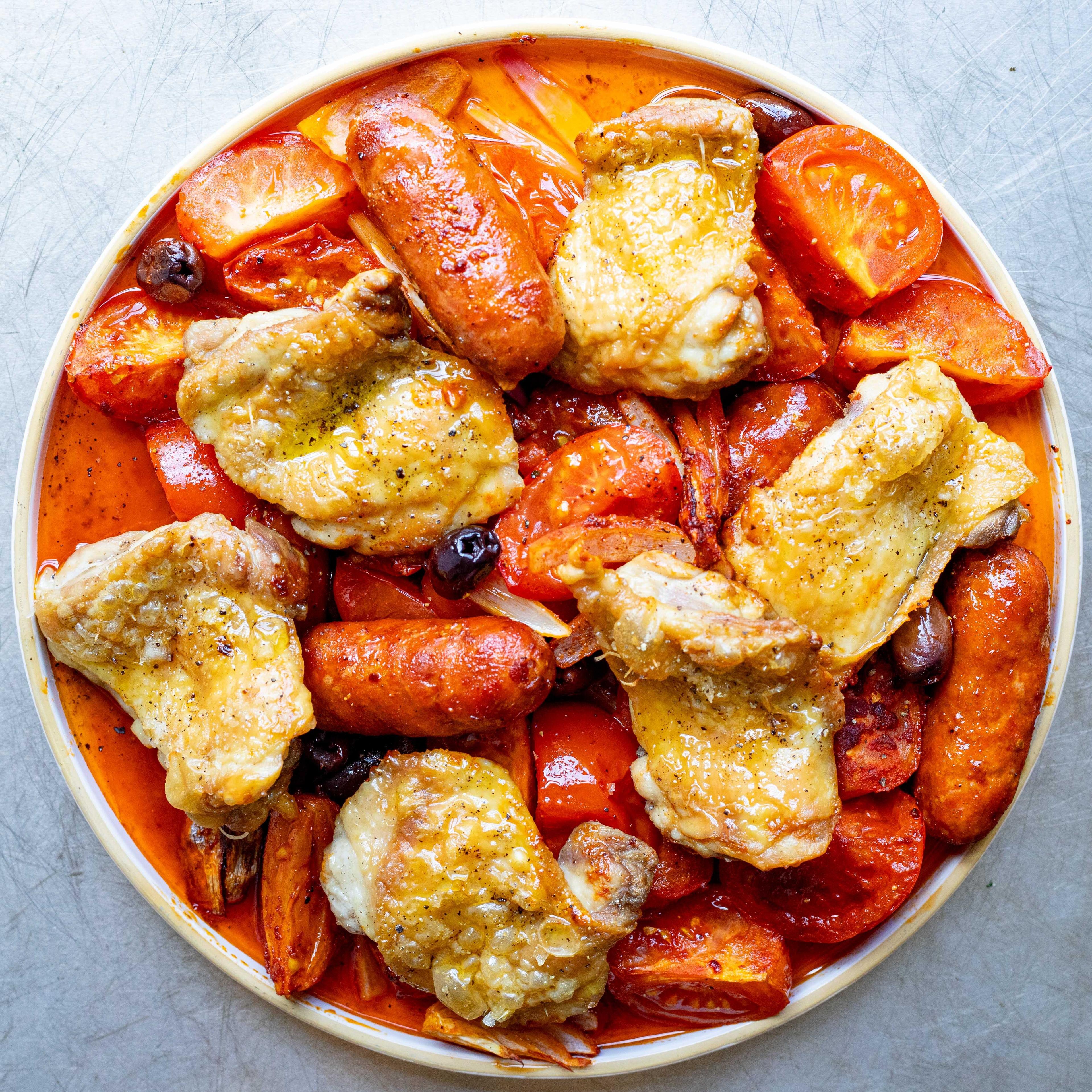 Air Fryer Smoky Chicken Chorizo Recipe