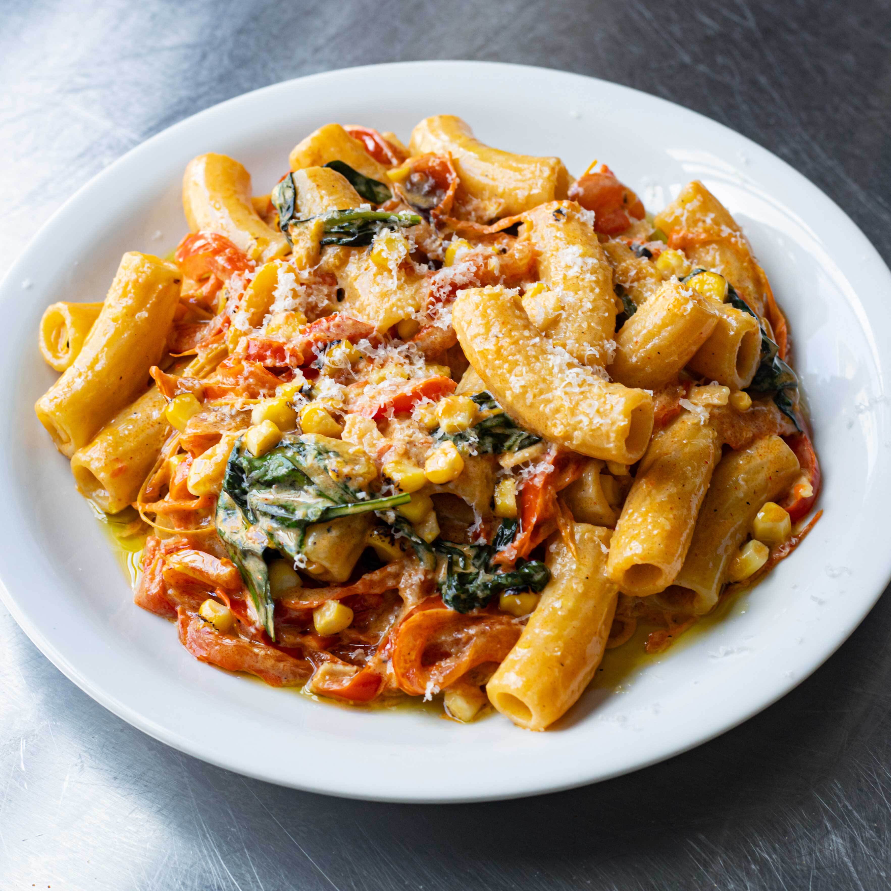 Corn Pepper Rigatoni