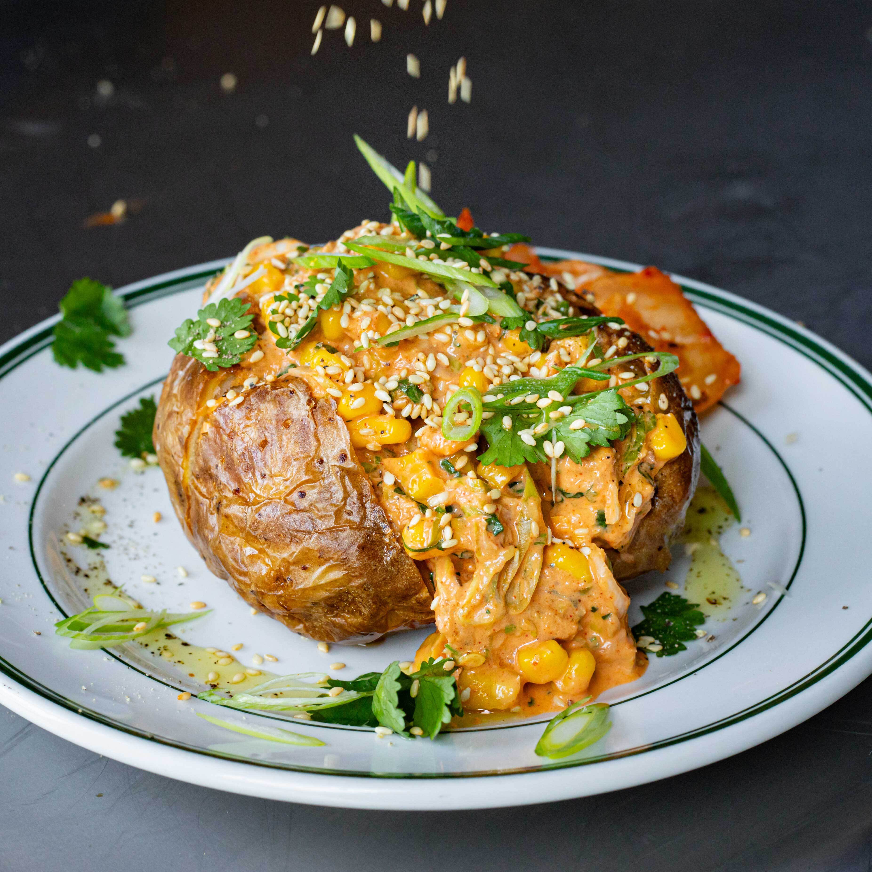 Gochujang Tuna Sweetcorn Air Fryer Jacket Potato Recipe