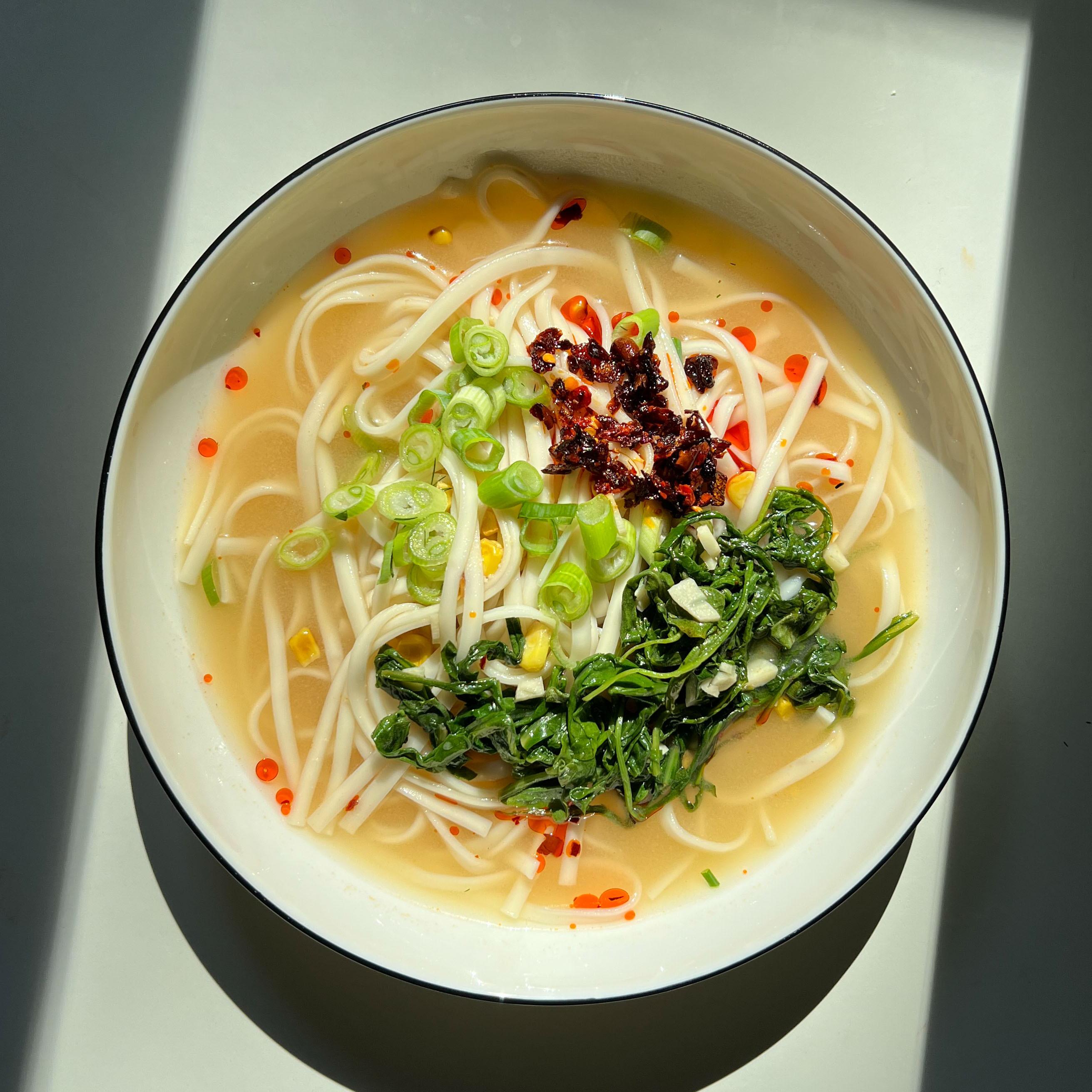 Corn Miso Noodle Soup 1