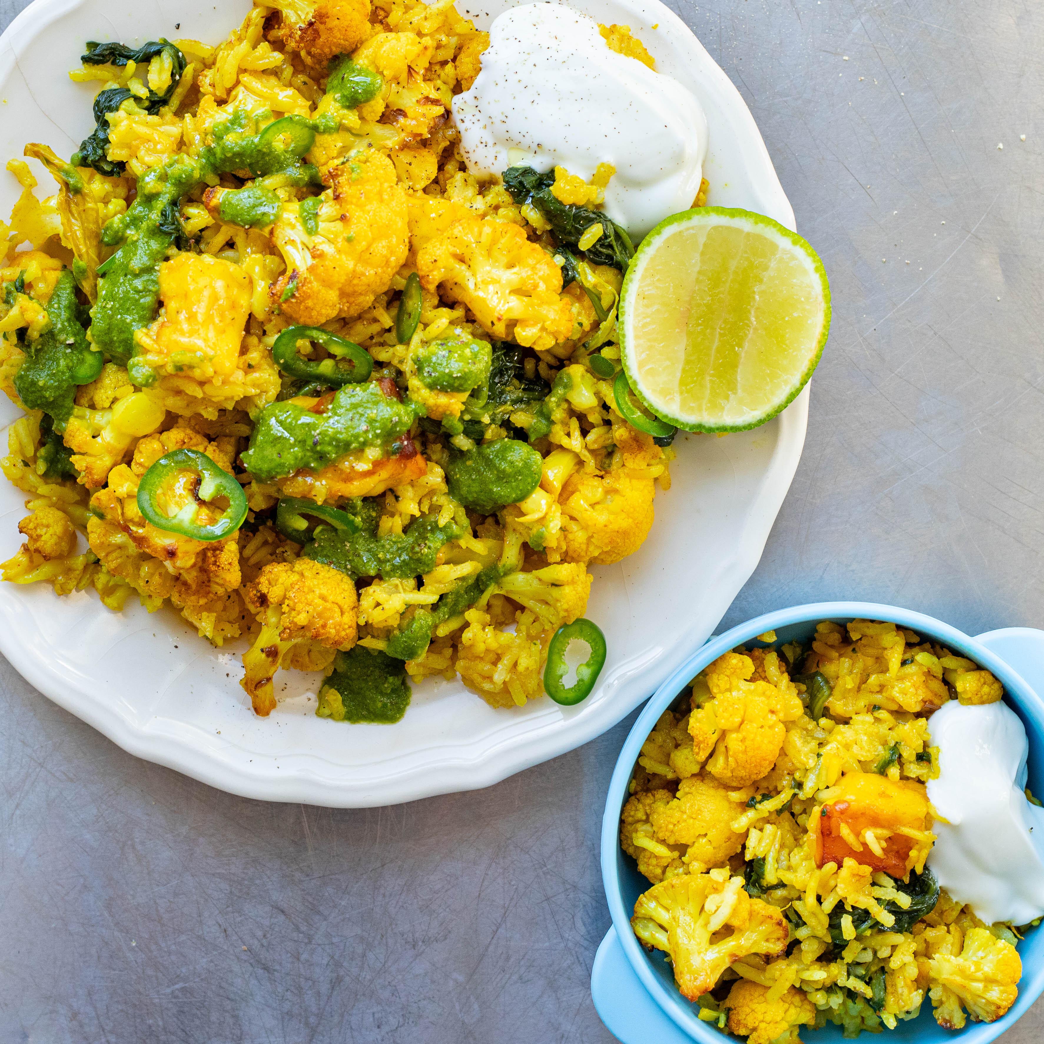 Cauliflower Halloumi Pilaf