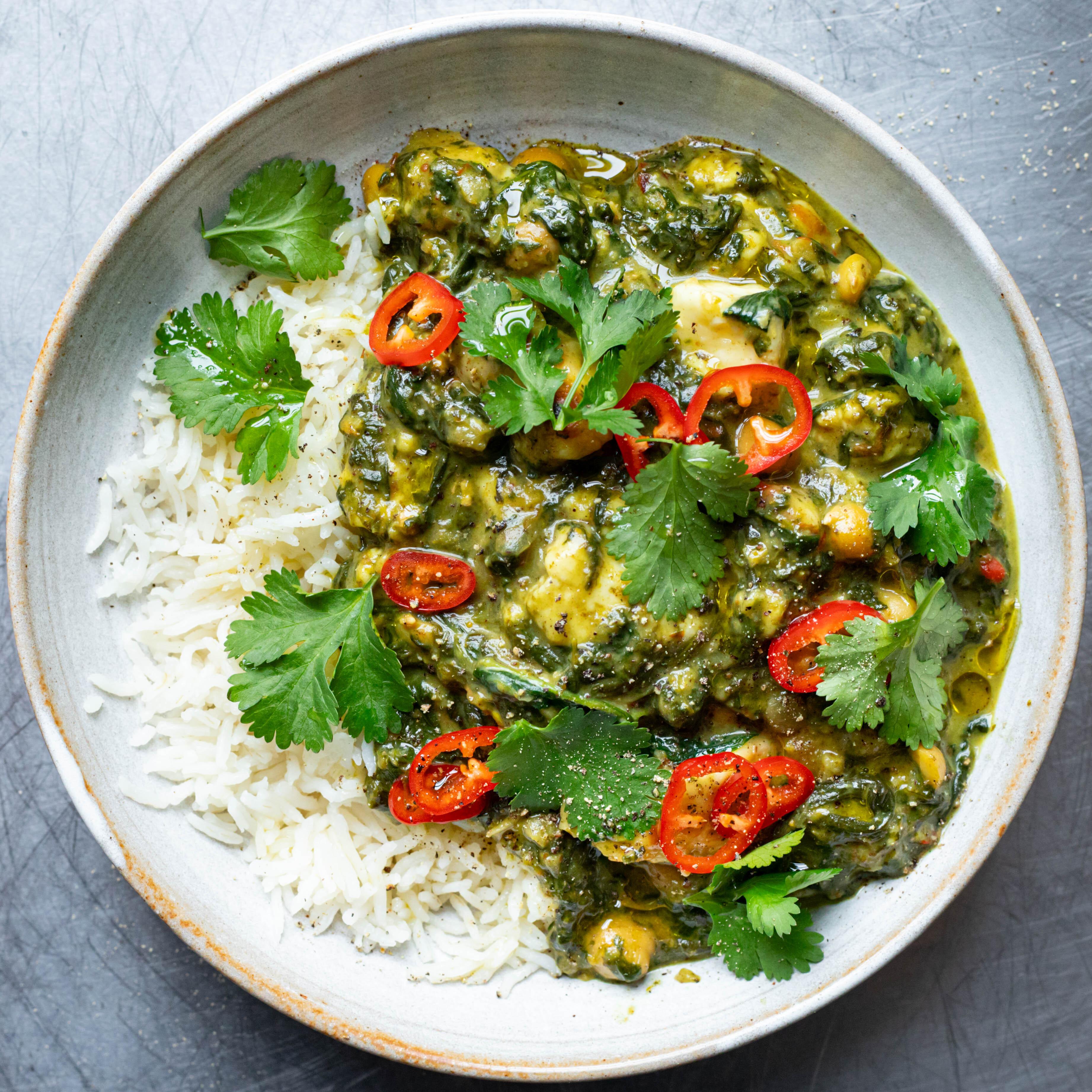 Halloumi Saag Curry