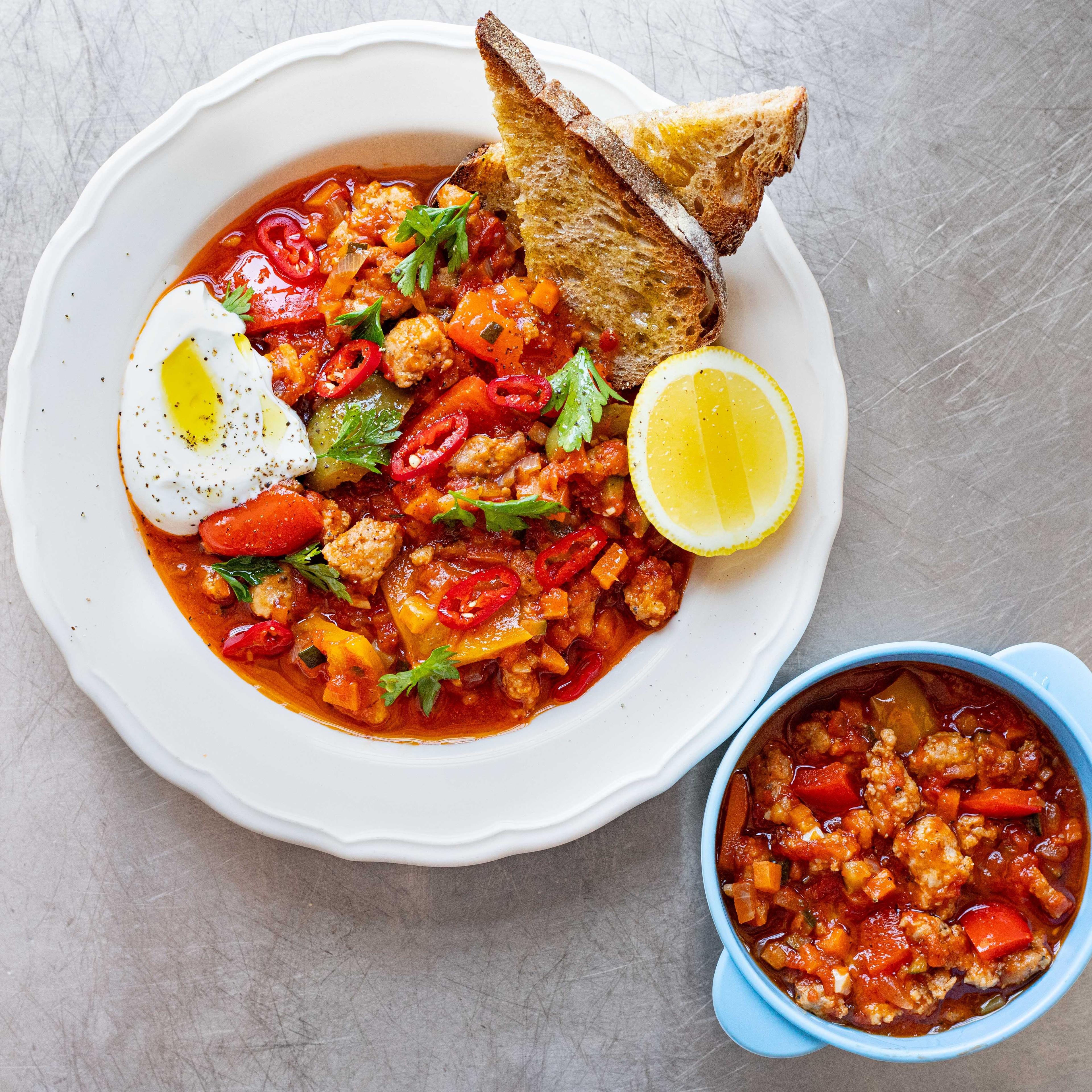 Hearty Sausage Pepper Bean Stew