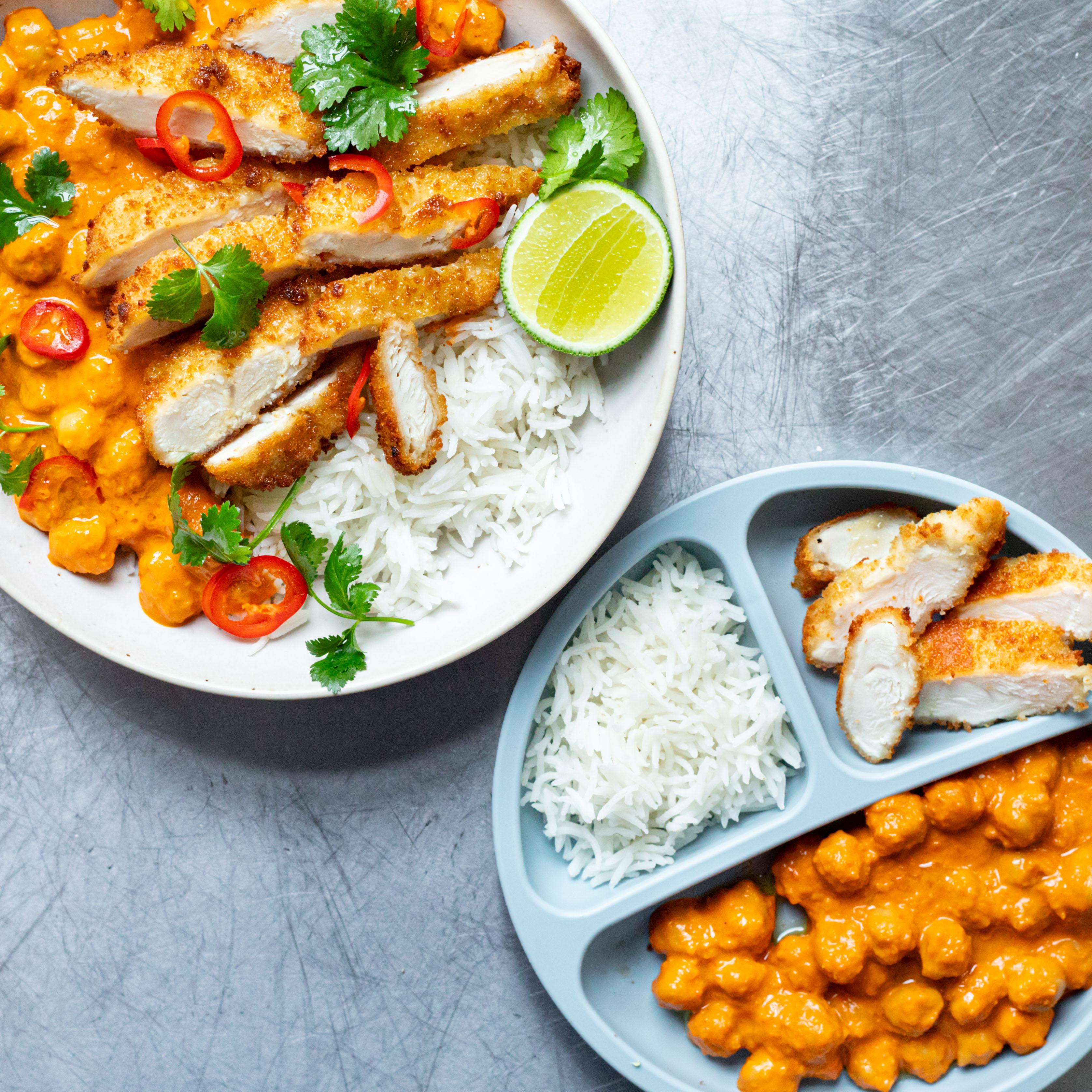 Pepper Chickpea Butter Curry with Chicken Tenders