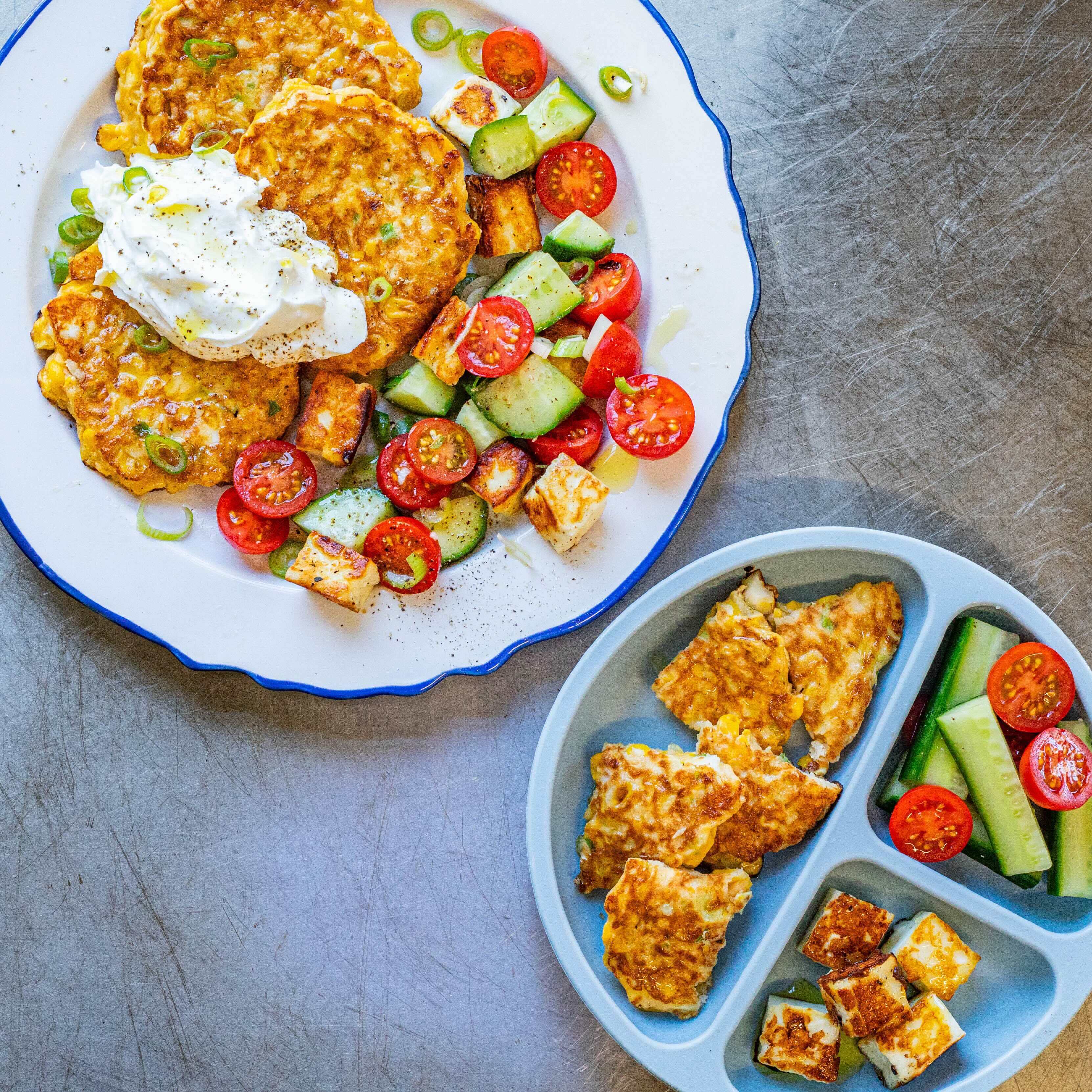 Sweetcorn Halloumi Fritters