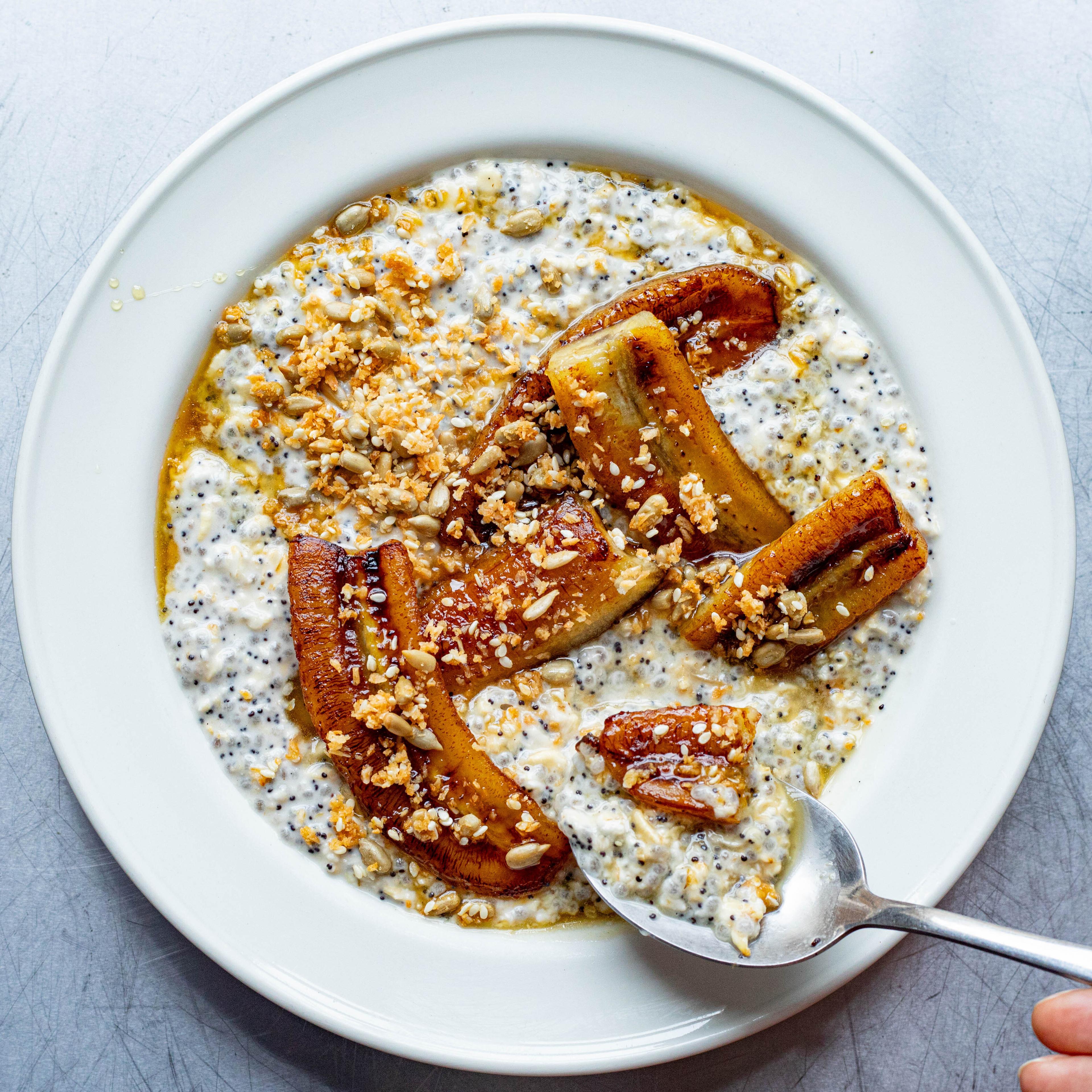 Caramelised Banana Coconut Overnight Oats