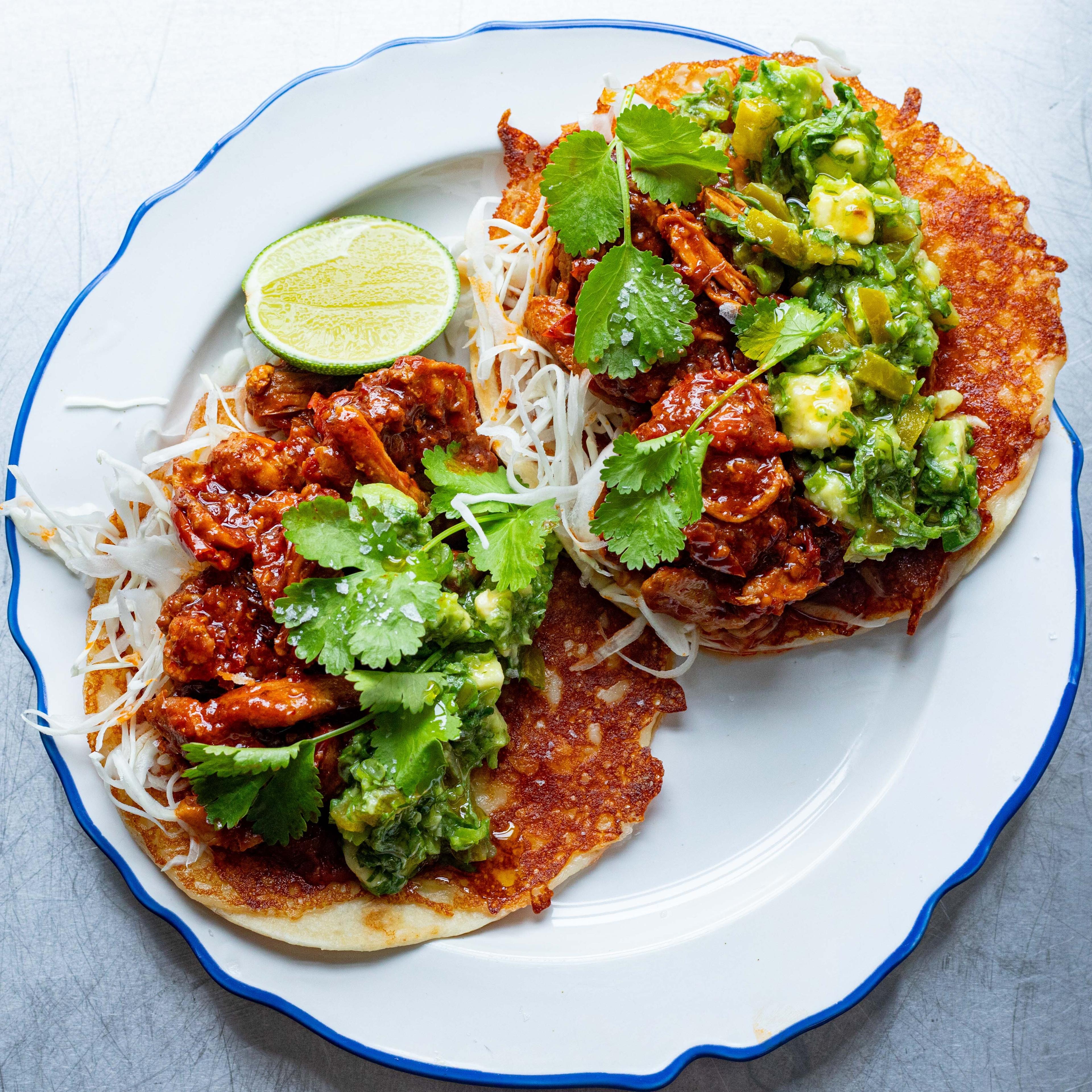 Cheesy Chipotle Chicken Tacos