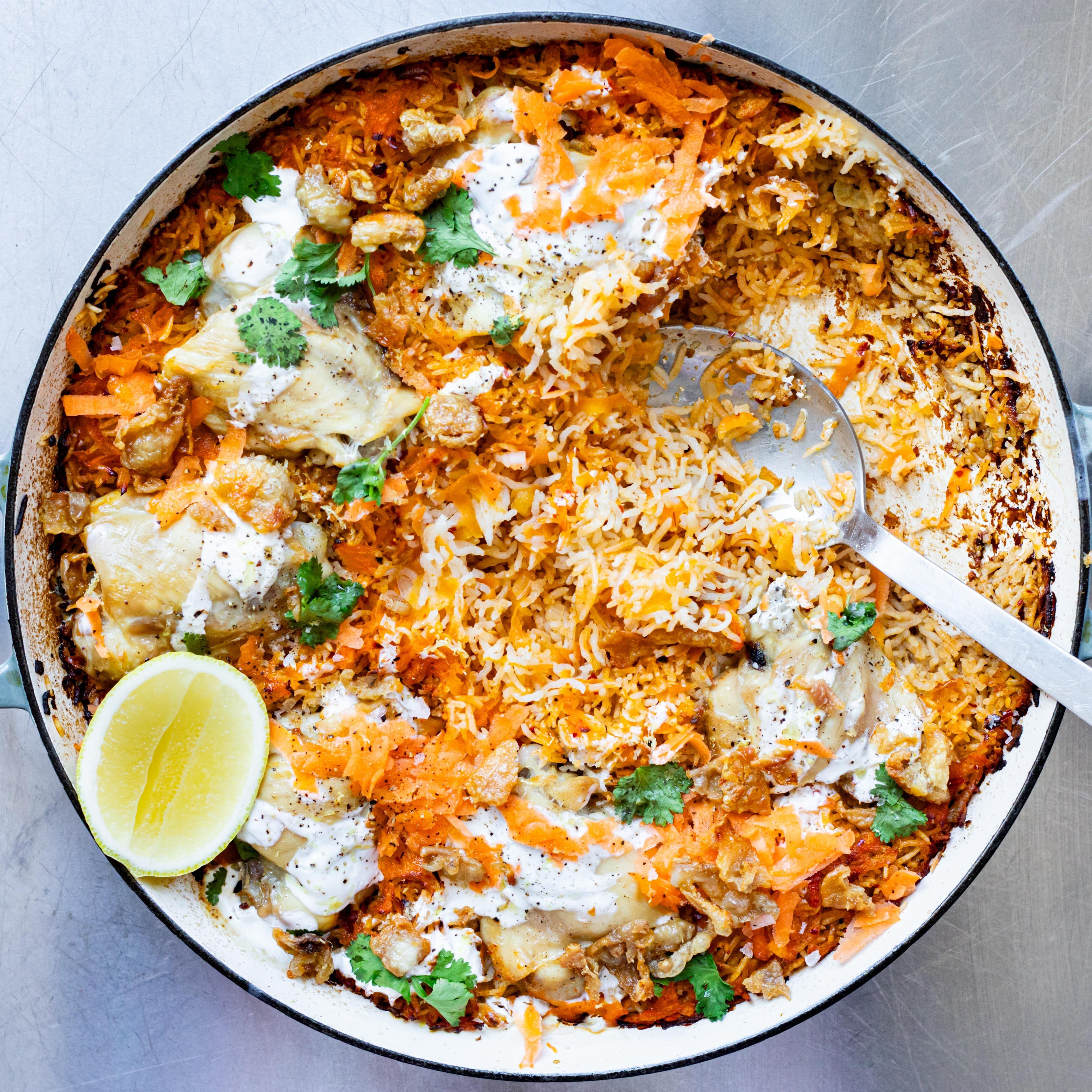 Crispy Chicken Carrot Rice