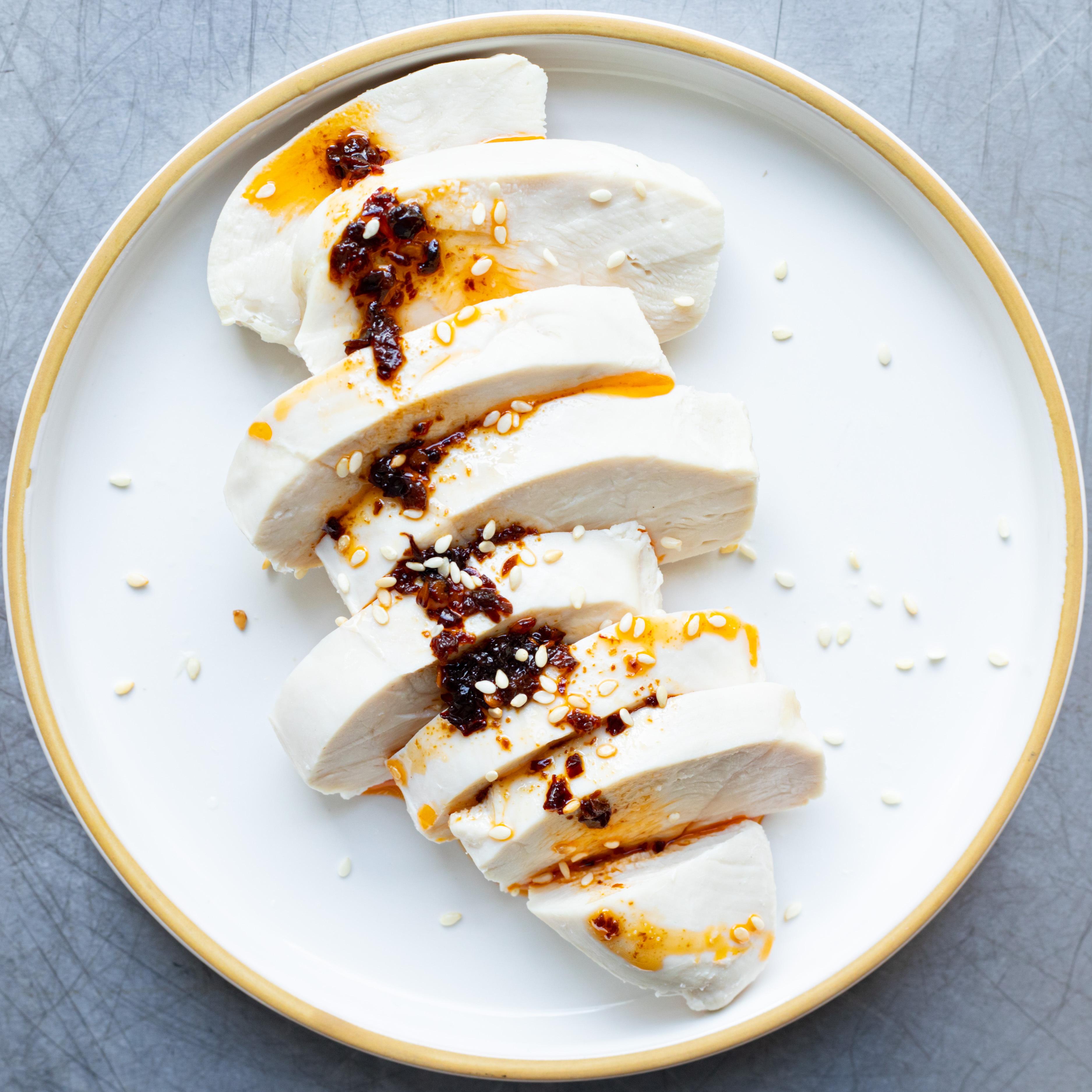 Poached Chicken With Crispy Chilli Oil