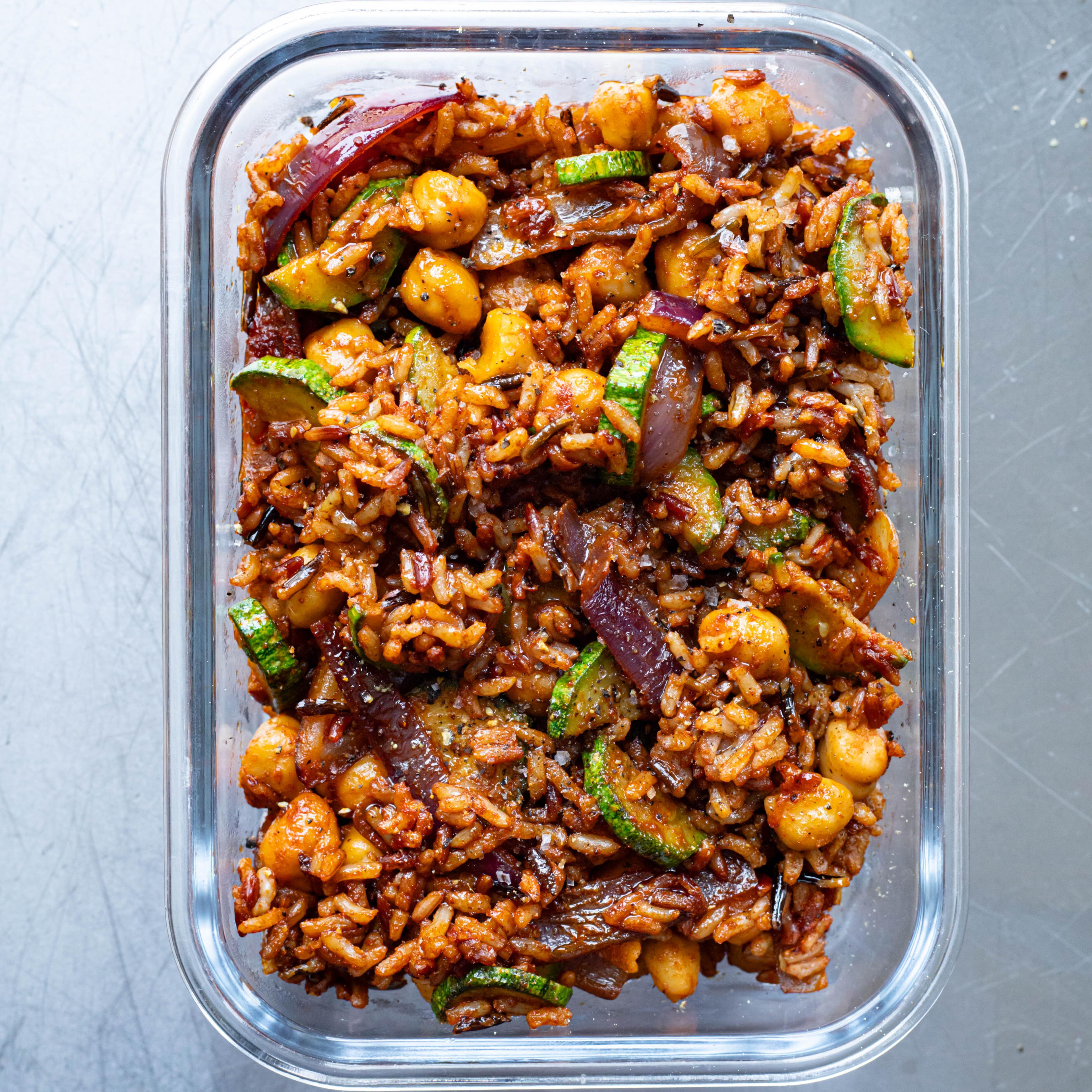 Spiced Brown Rice and Chickpeas