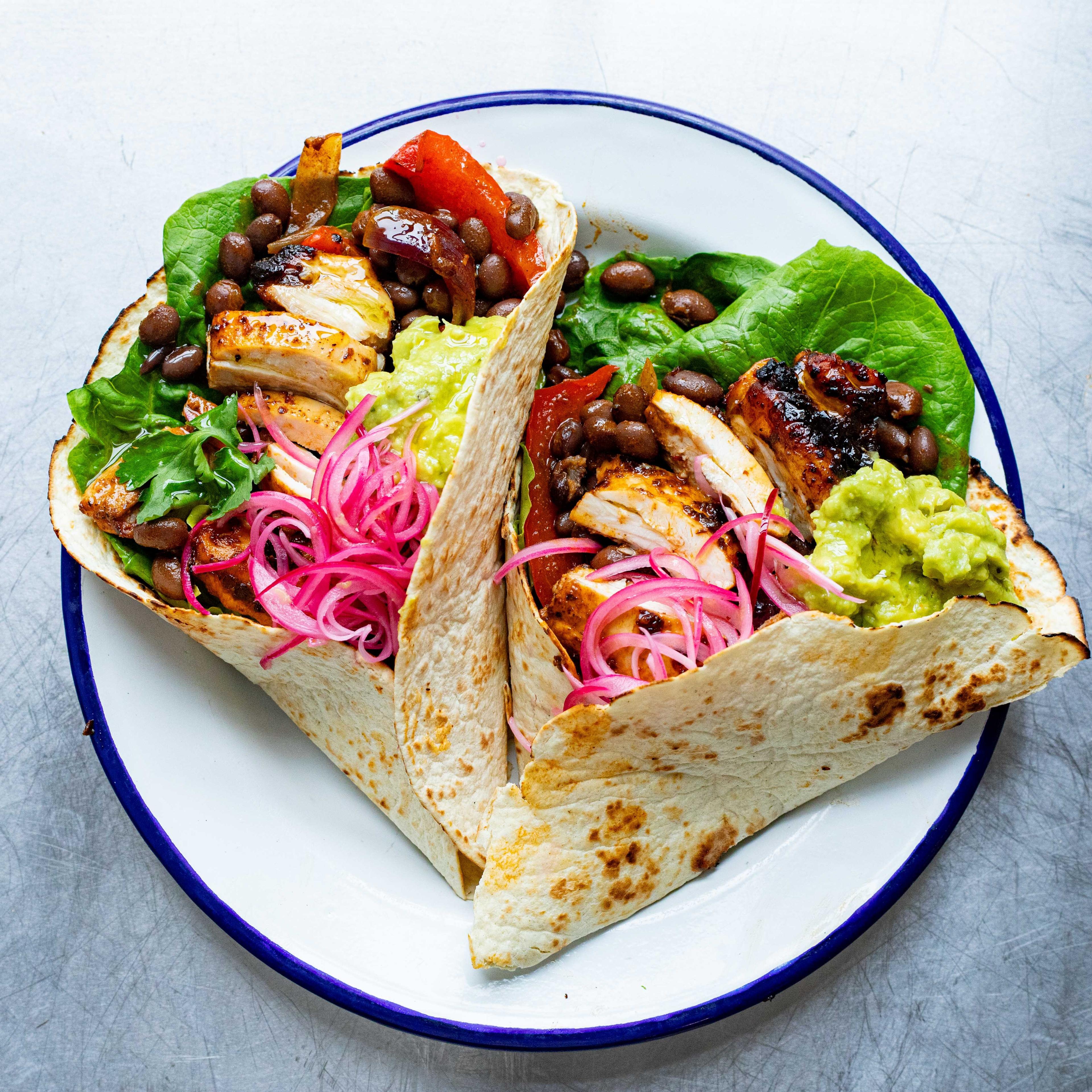 Ancho Chicken Fajita Wraps