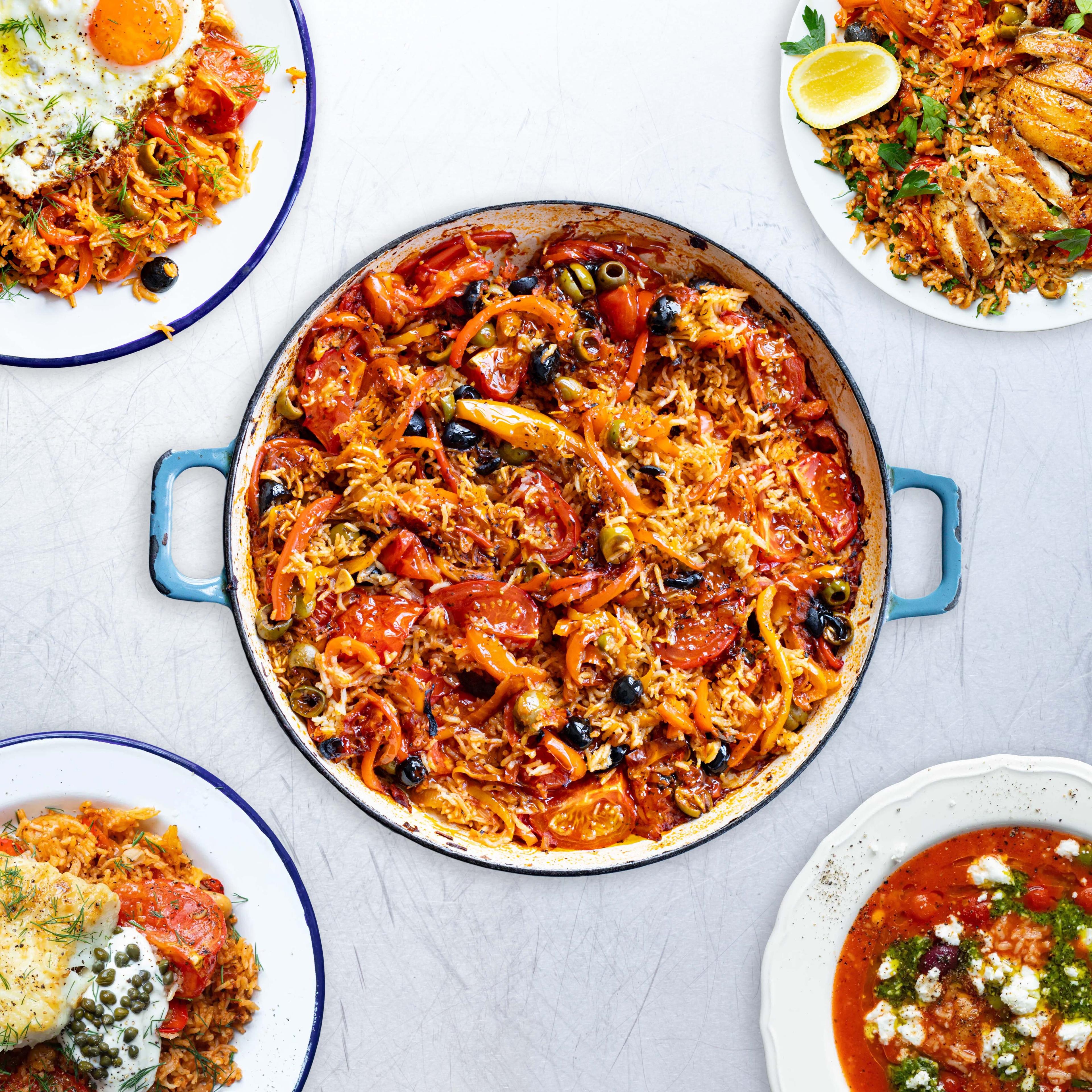 Batch Greek Tomato Rice Traybake
