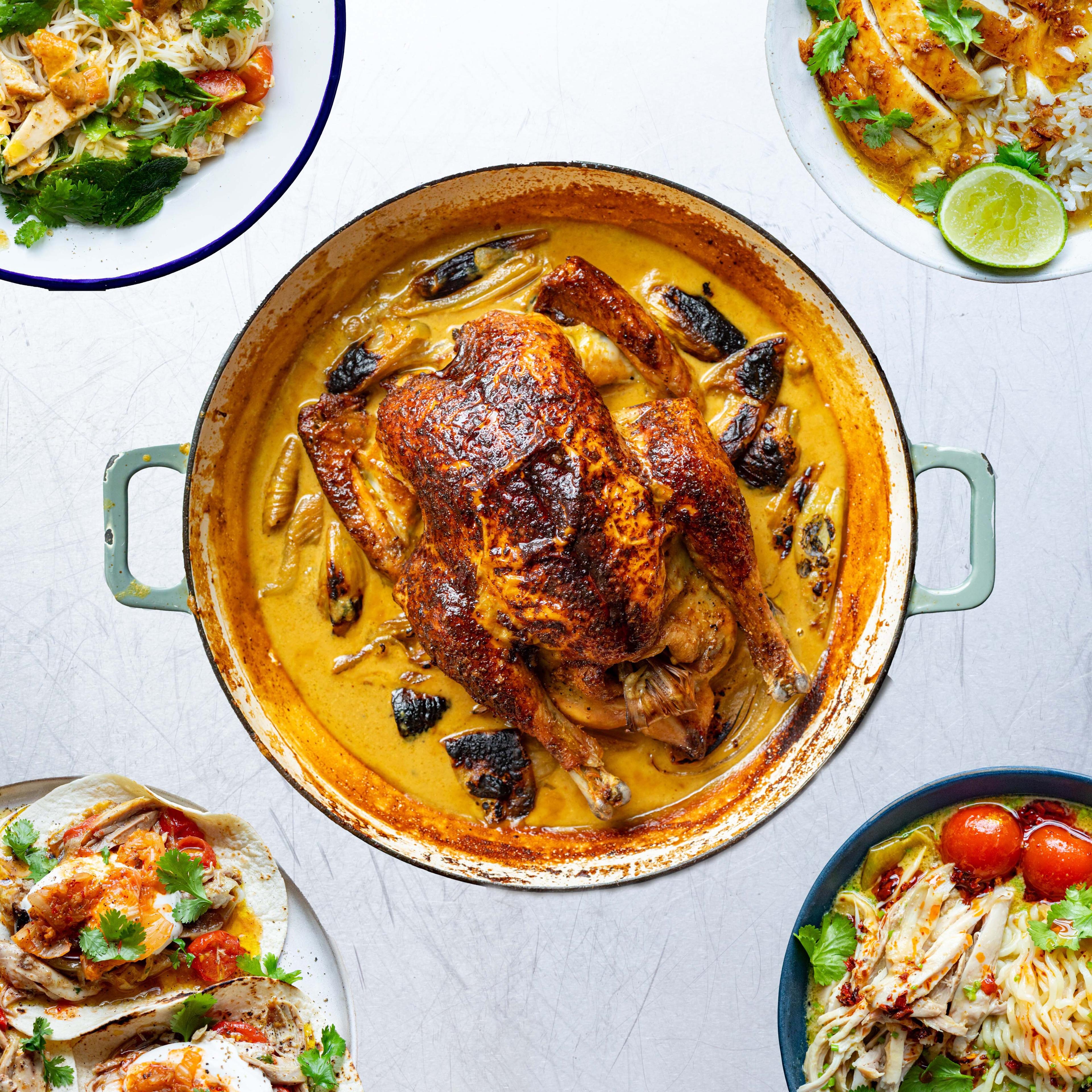 Batch Slow Roasted Curried Coconut Chicken