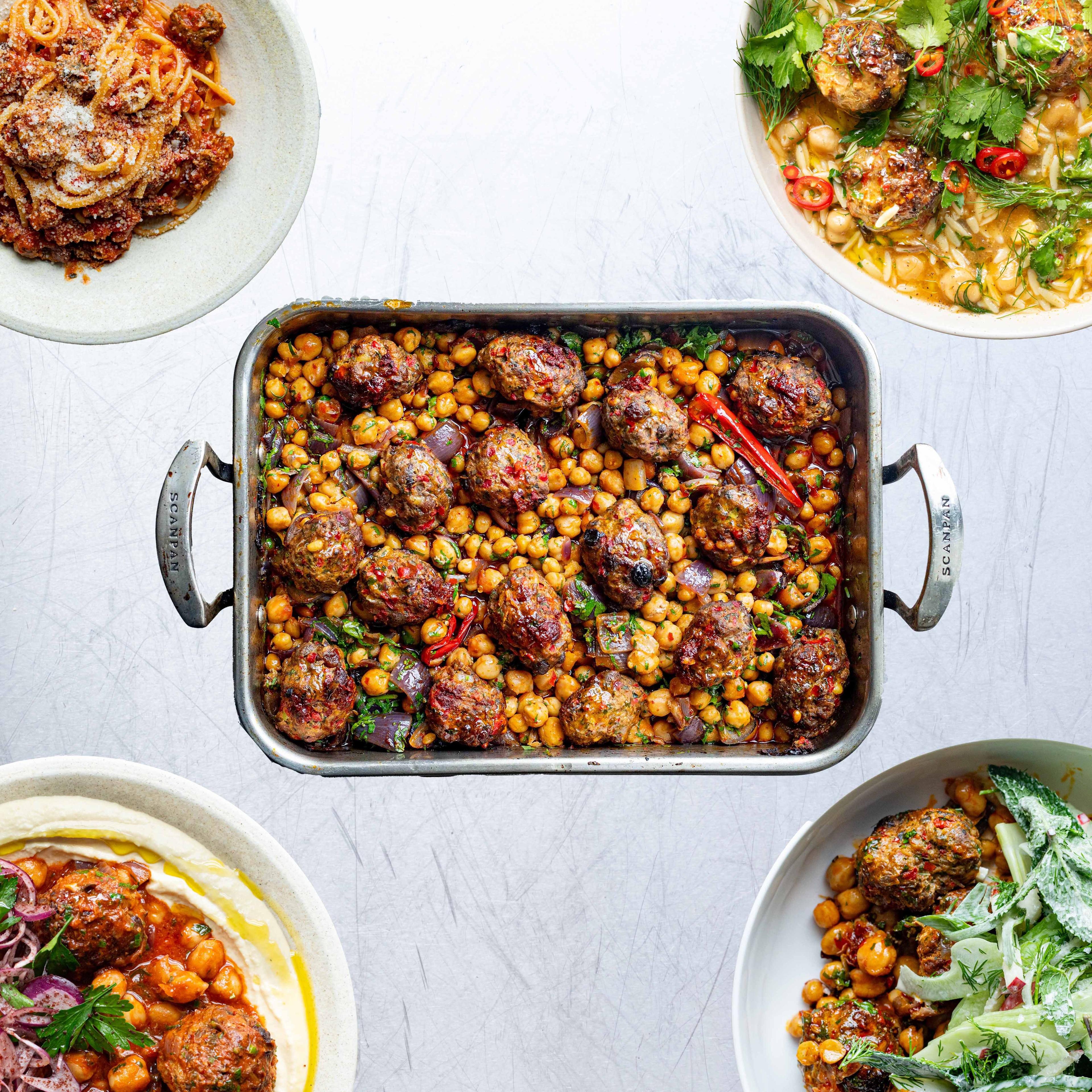 Batch Spicy Lamb Meatball Traybake