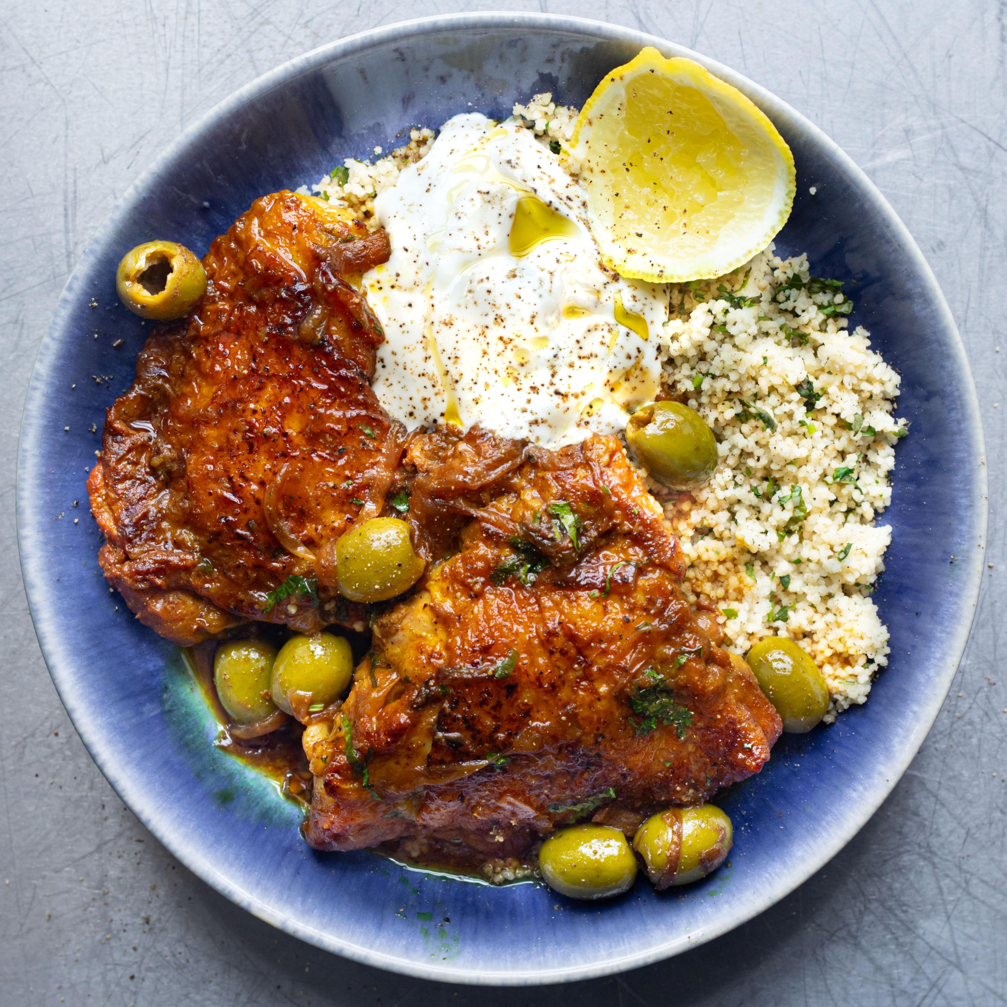 Braised Chicken Herby Couscous