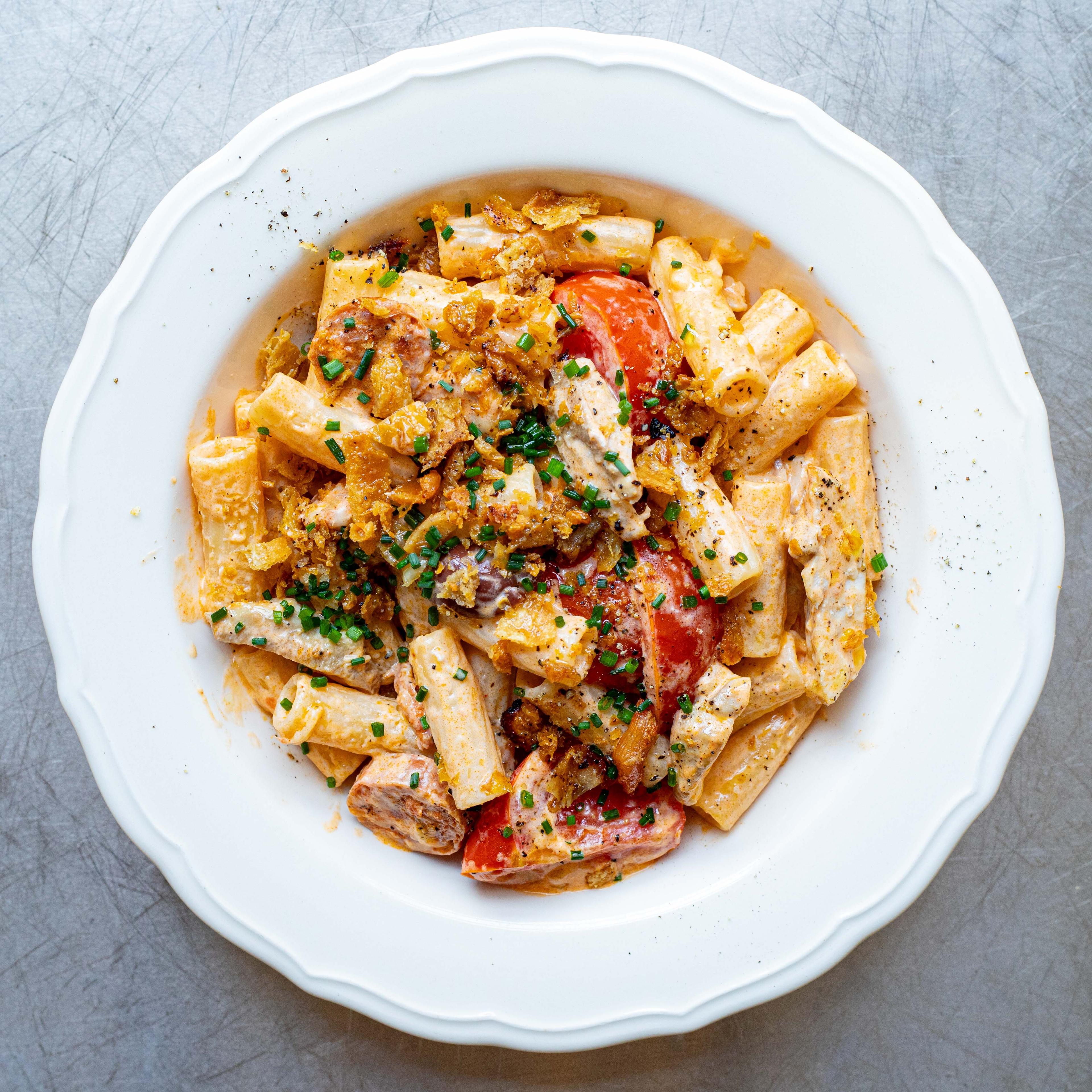 Creamy Chicken Chorizo Pasta