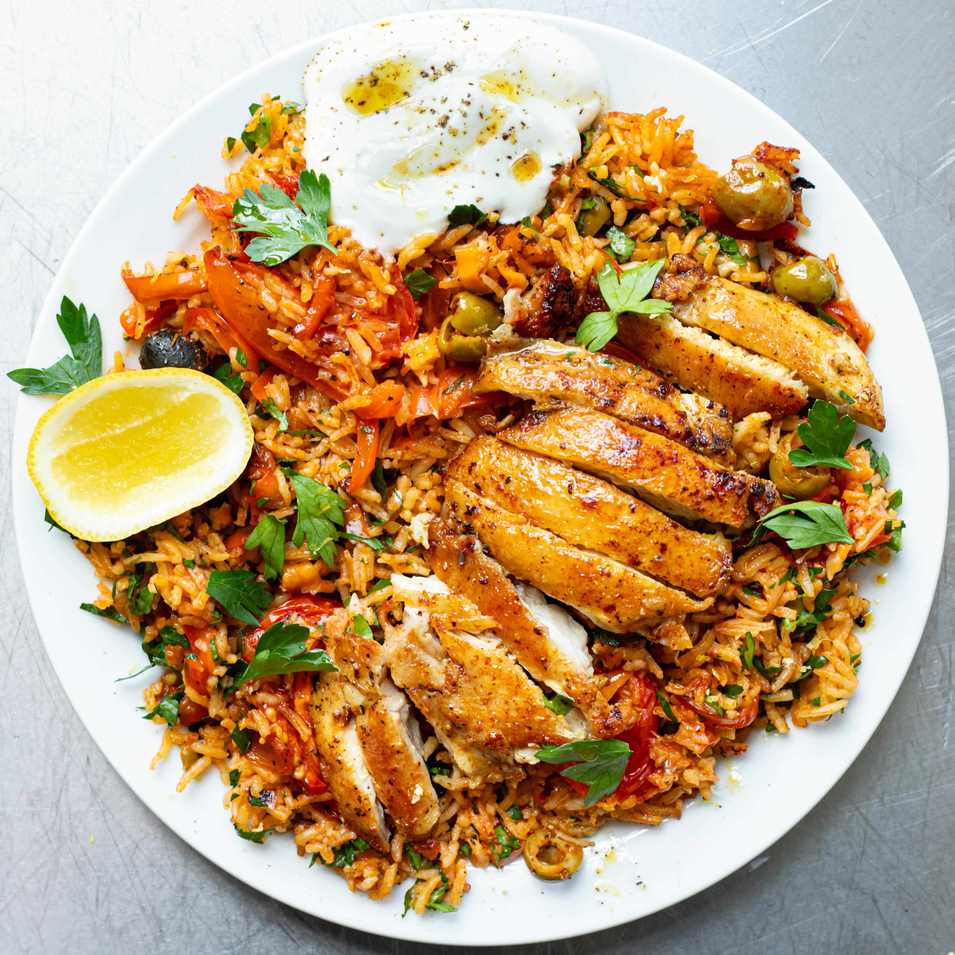 Garlicky Chicken Rice