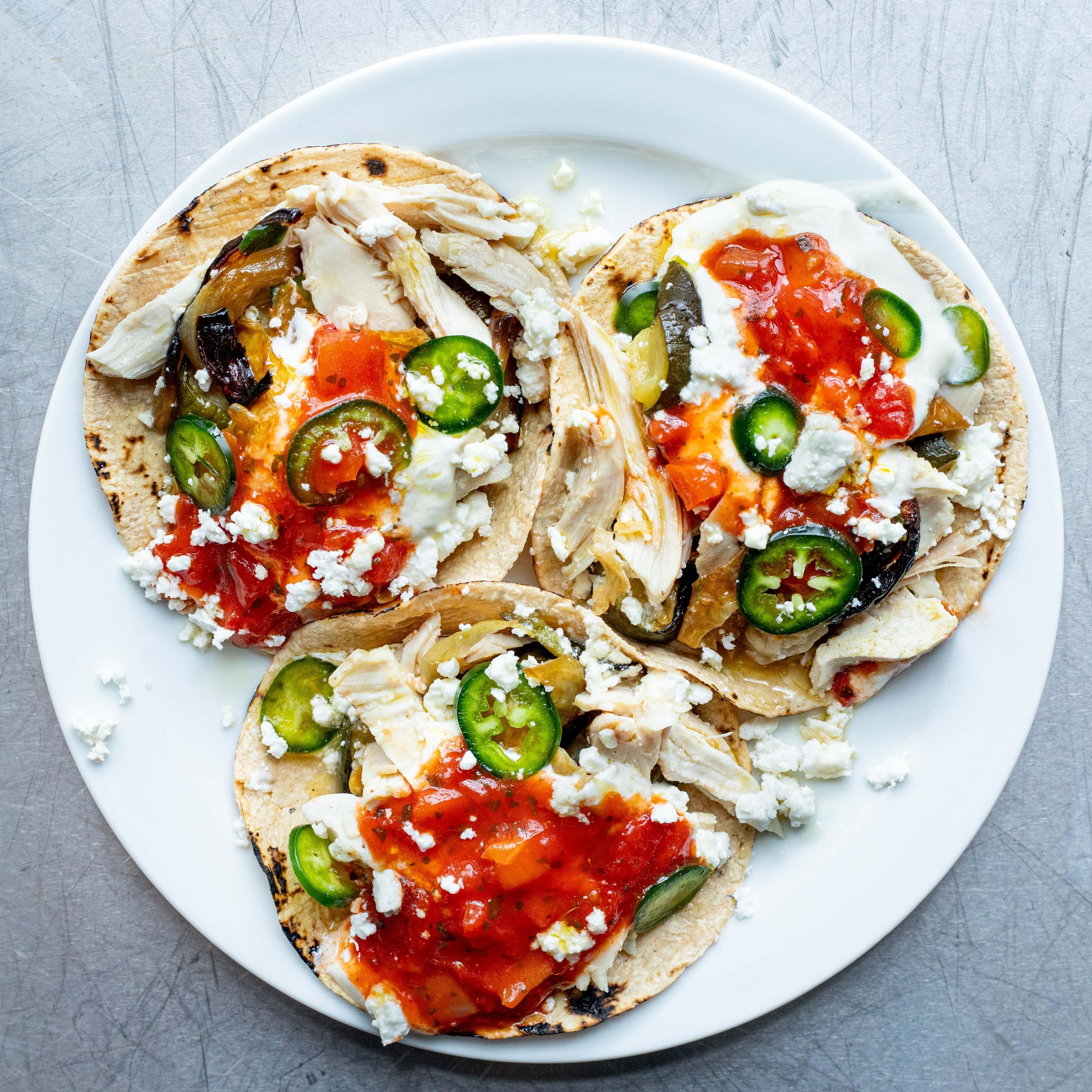 Herby Chicken and Courgette Tacos