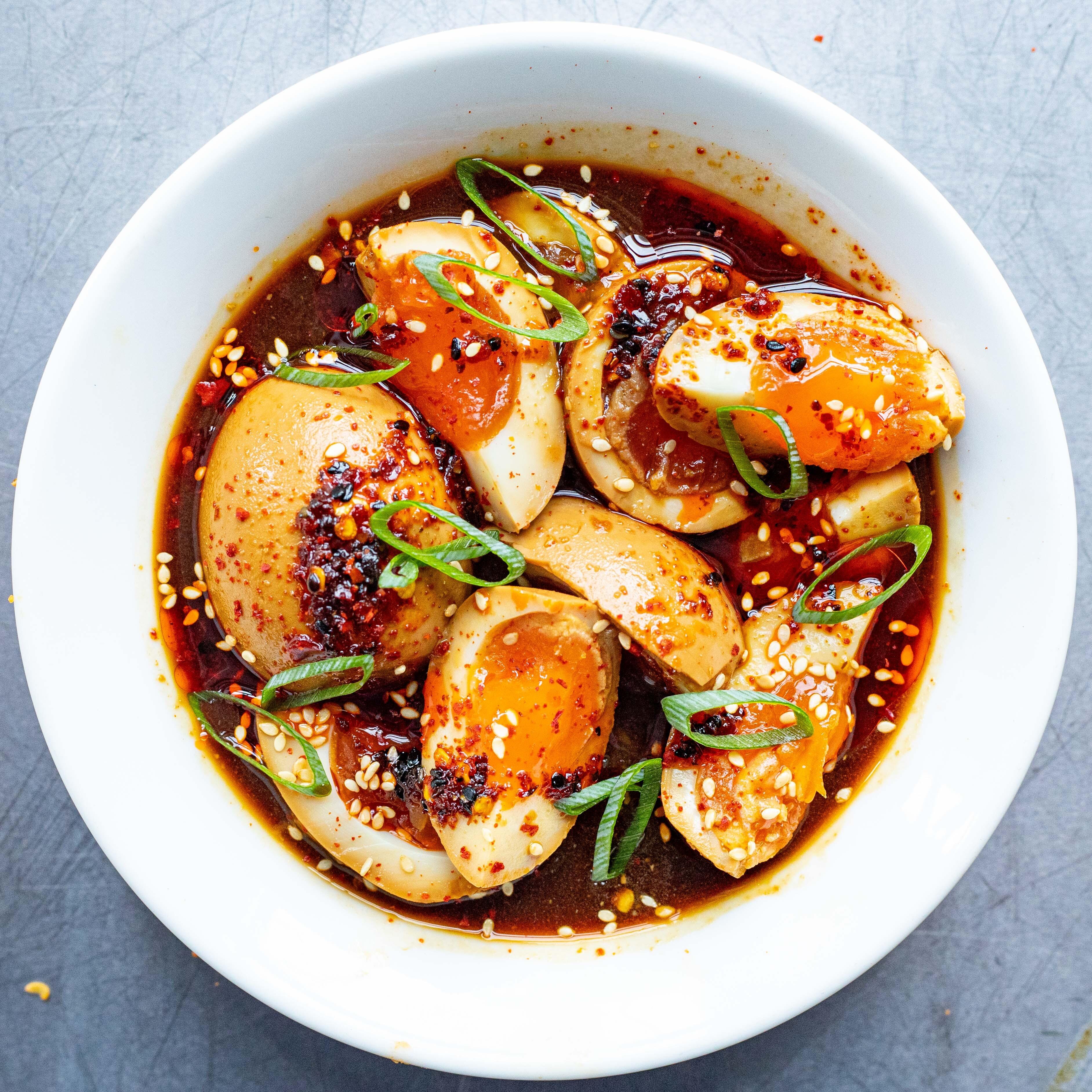Miso Maple Marinated Eggs
