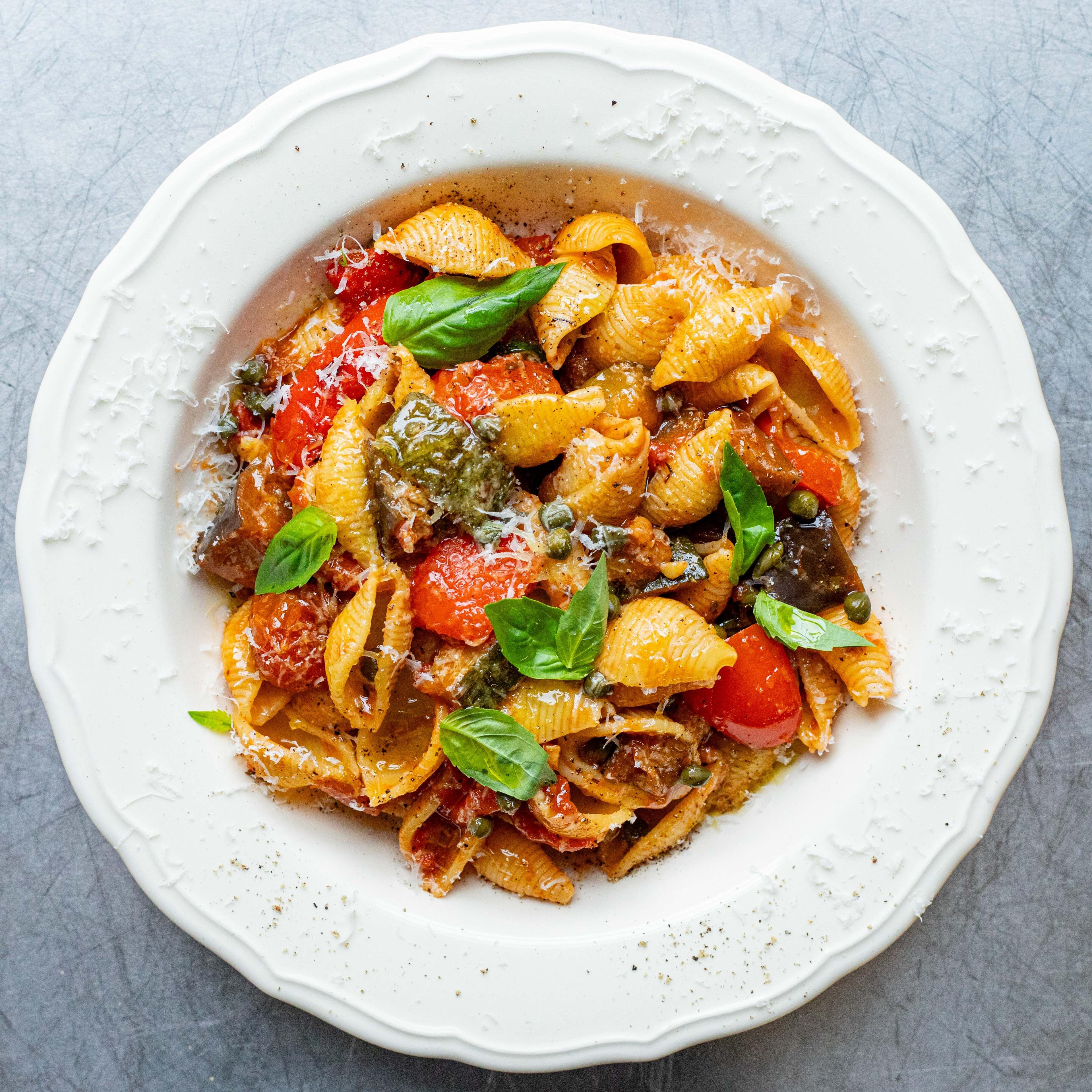 Ratatouille Caper Pasta