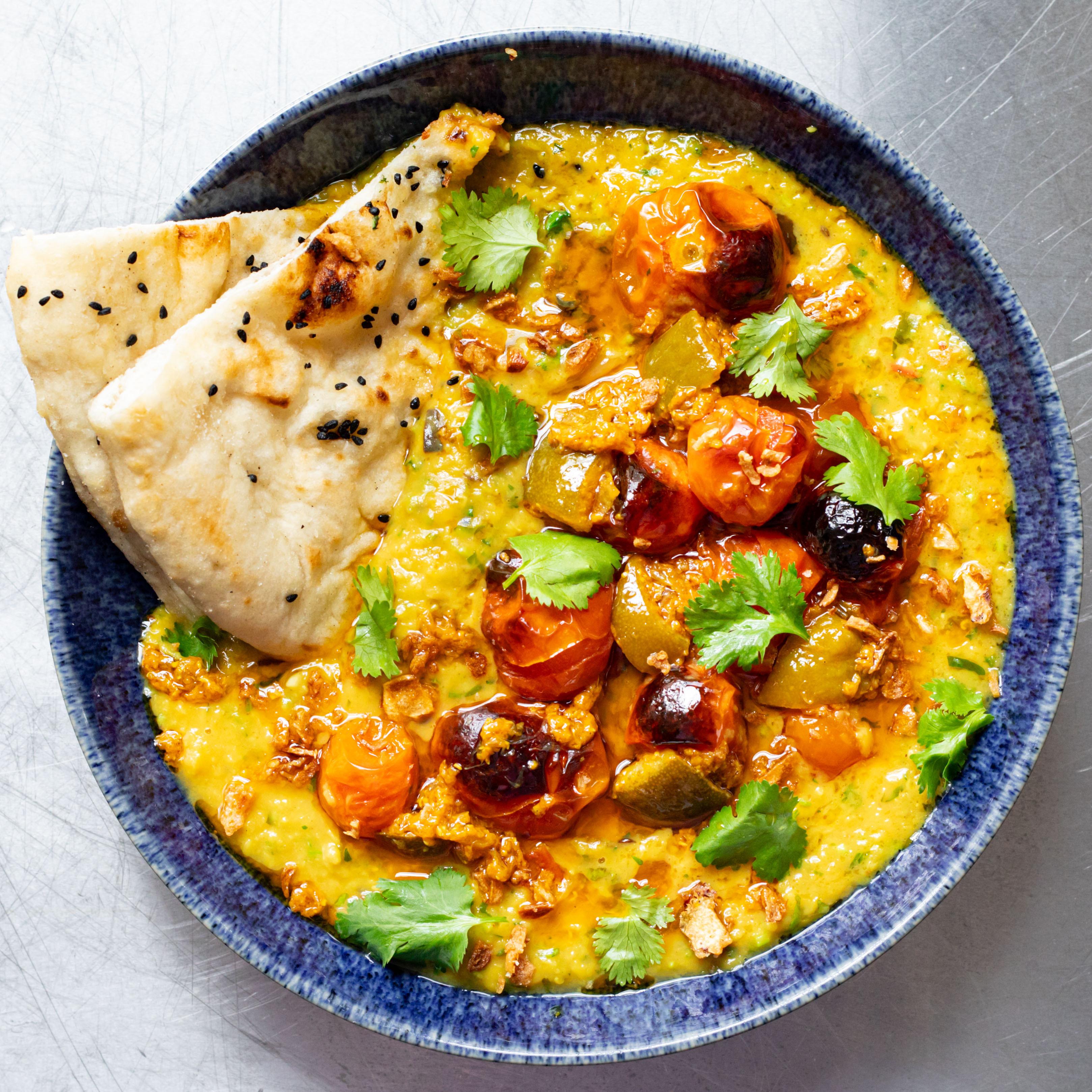 Roasted Tomato Coconut Dal