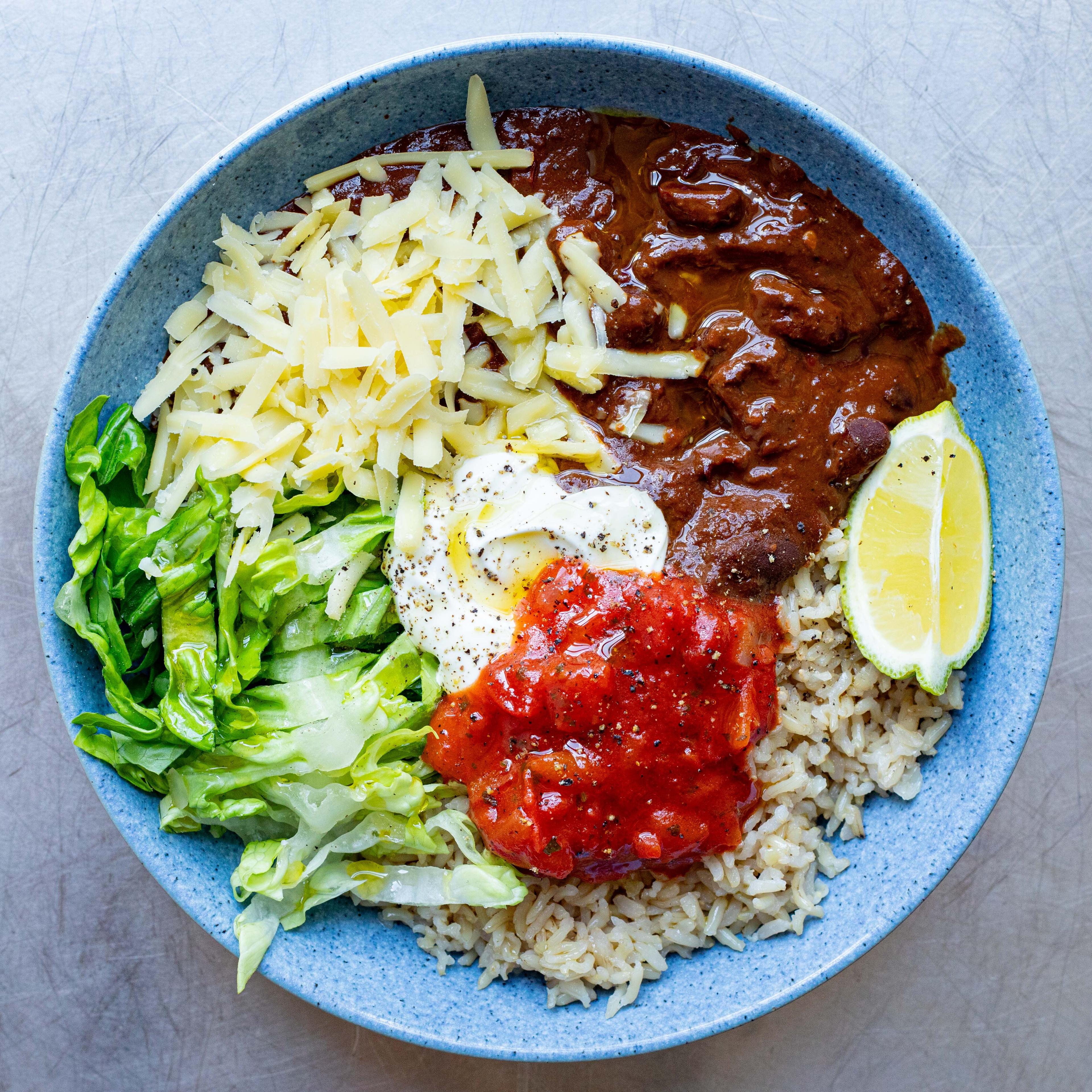 Veggie Chilli Burrito Bowl