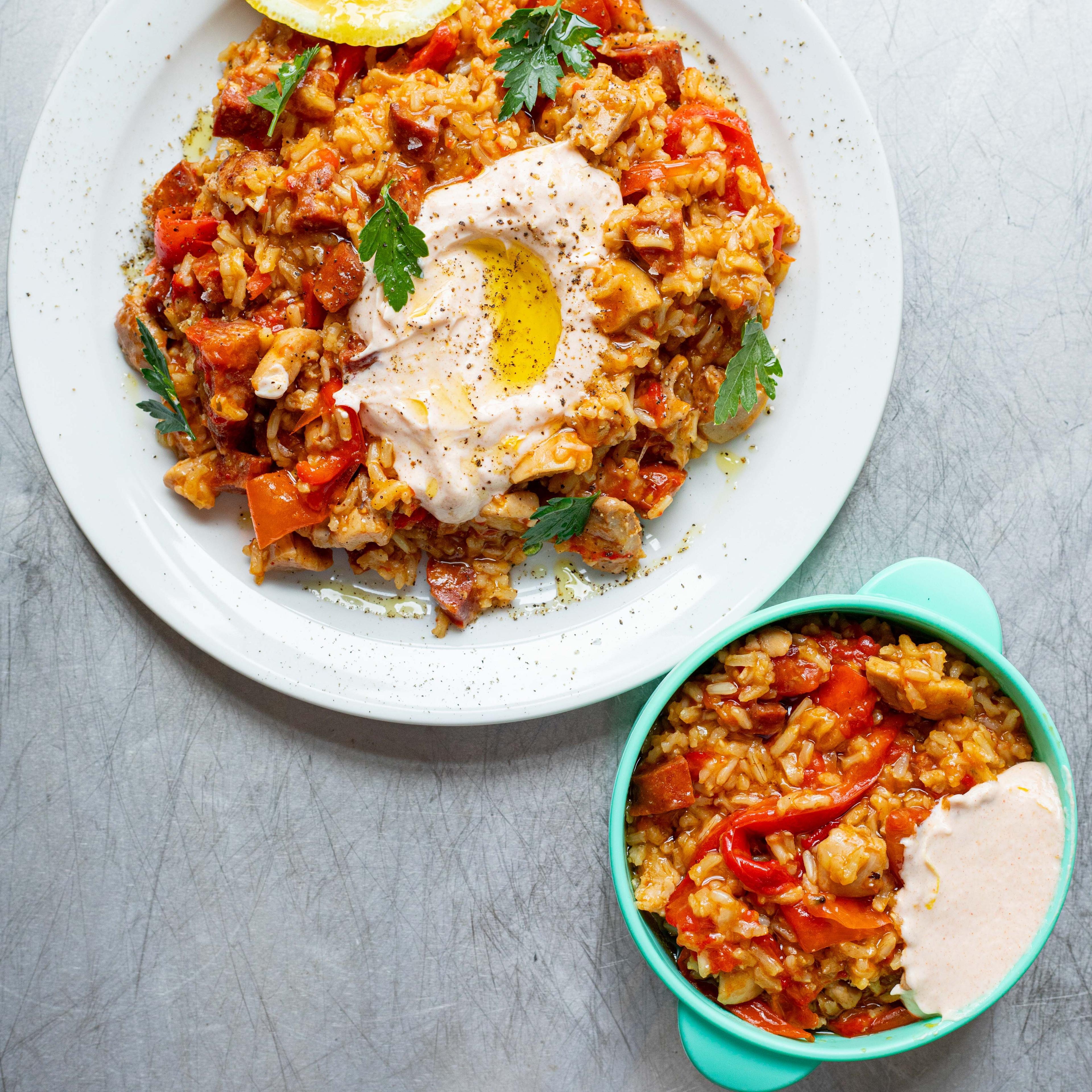 Chicken Chorizo Baked Rice
