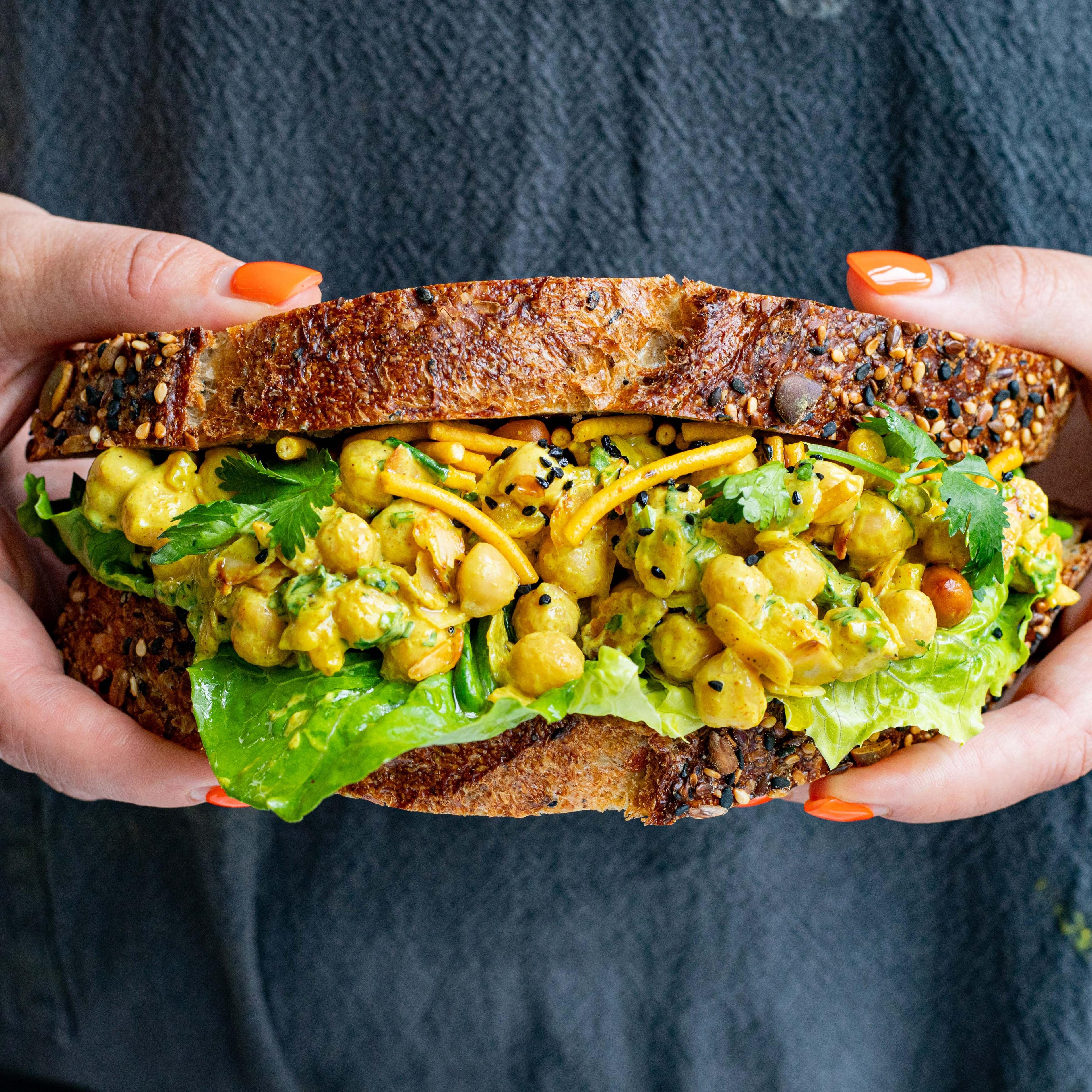 Coronation Chickpeas Sandwich Filler