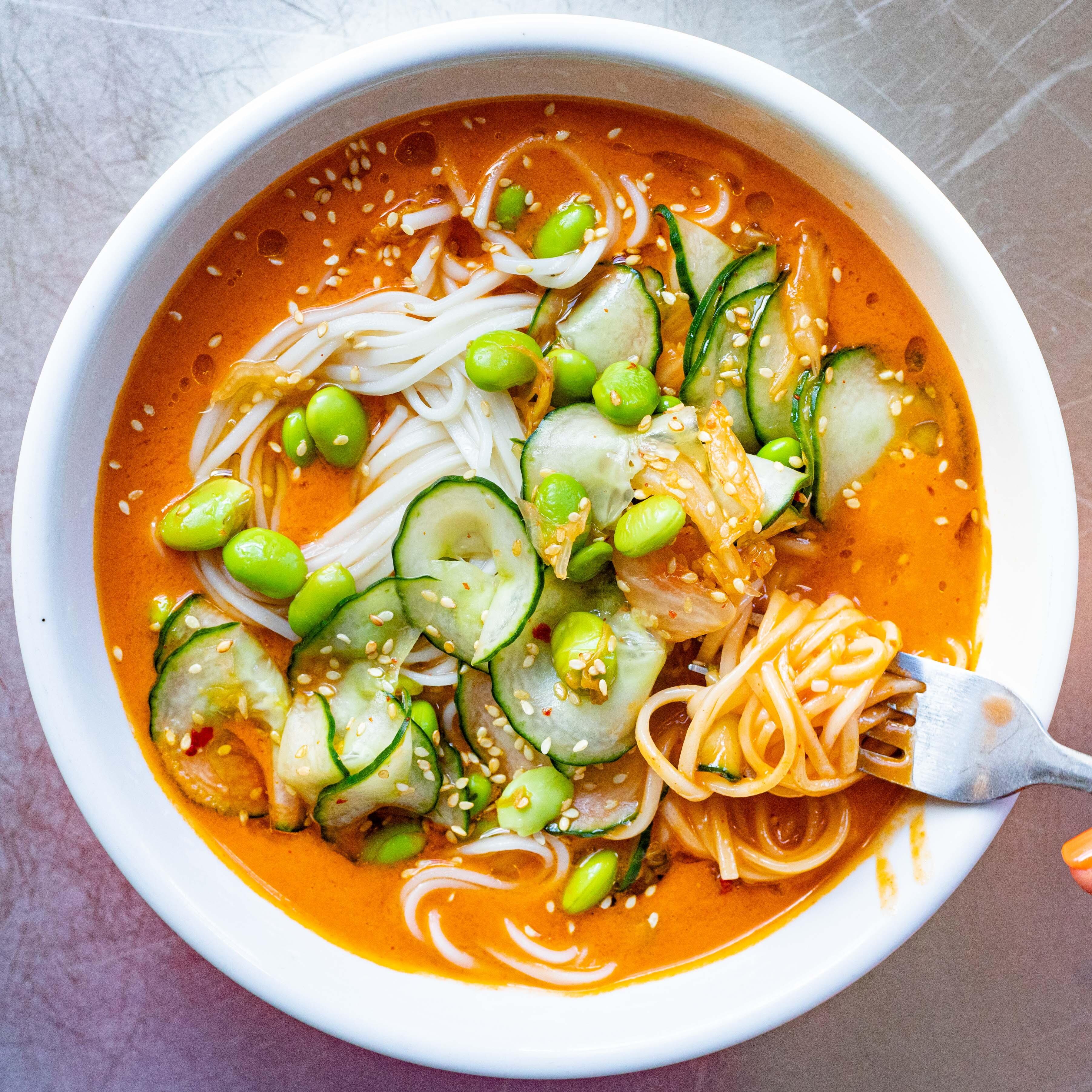 Icy Kimchi Noodle Soup