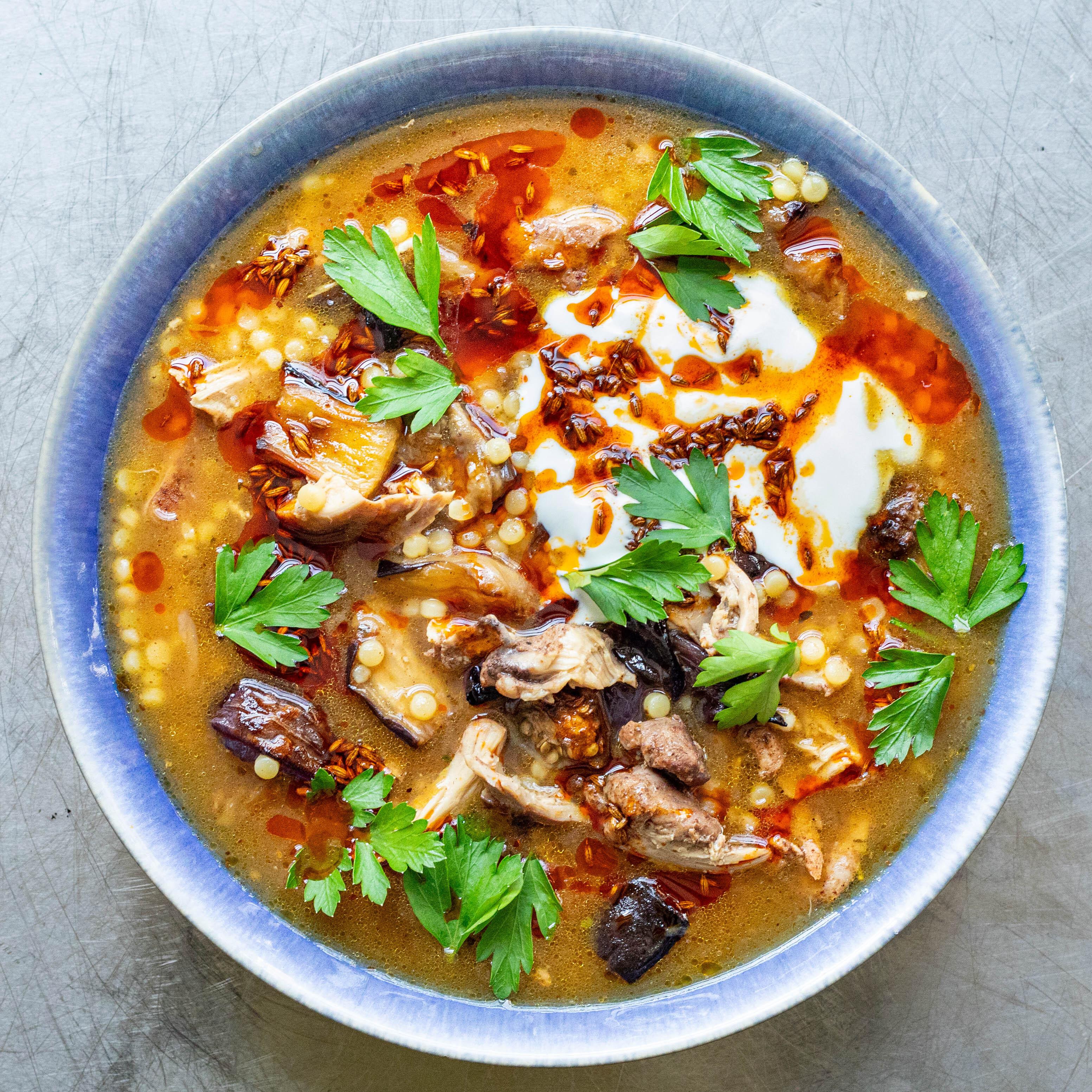 Brothy Sumac Chicken Giant Couscous