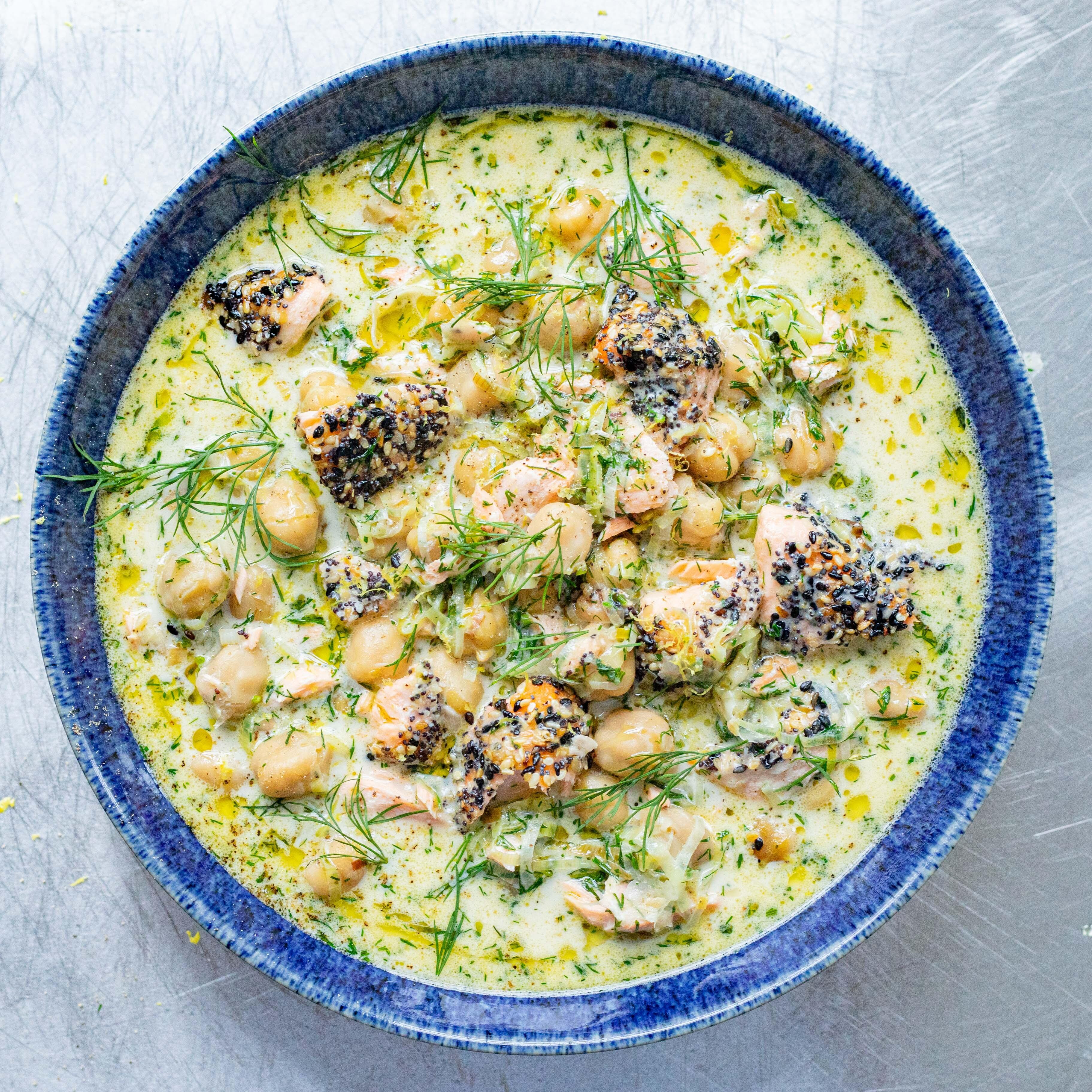 Creamy Dilly Salmon Soup