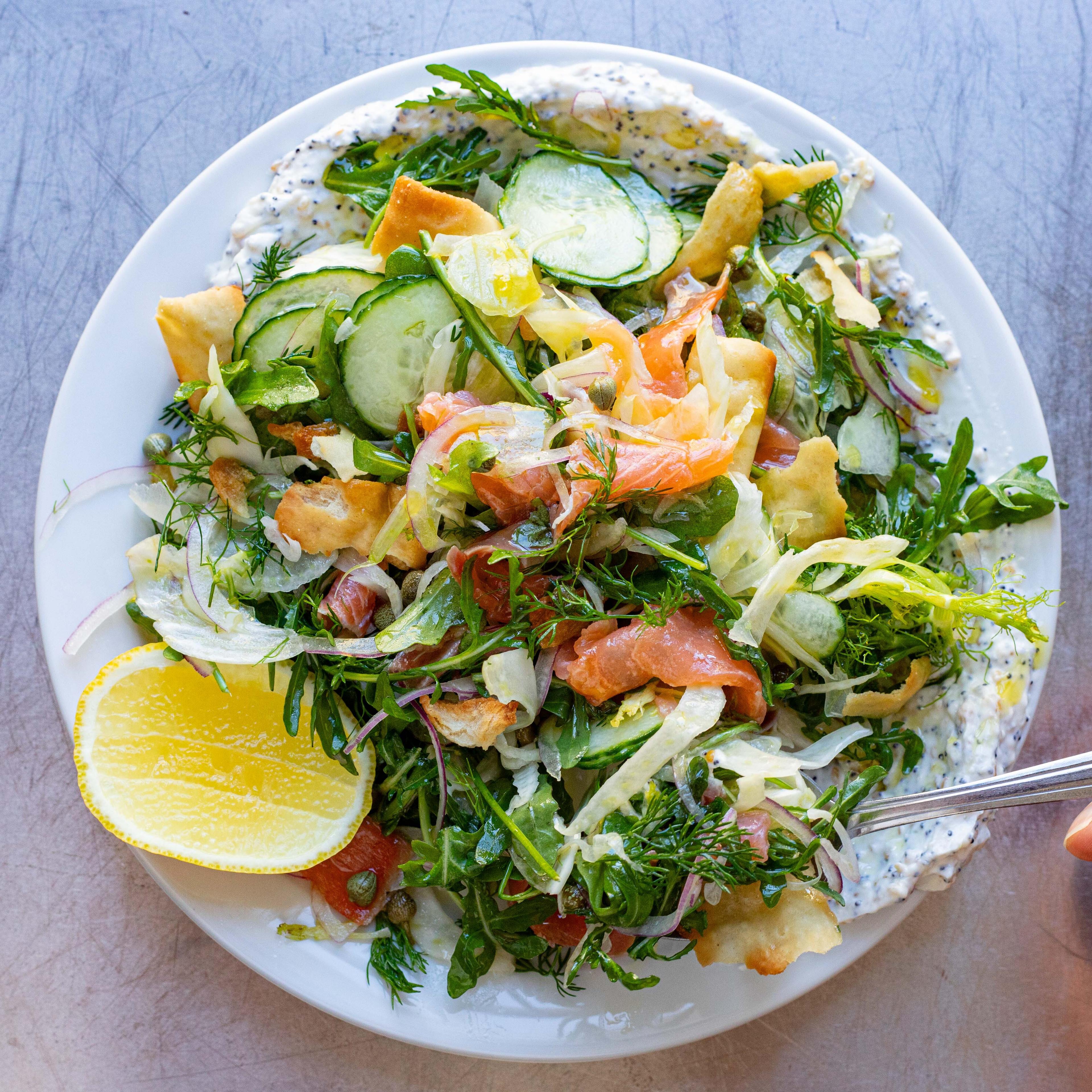 Everything But The Bagel Smoked Salmon Salad