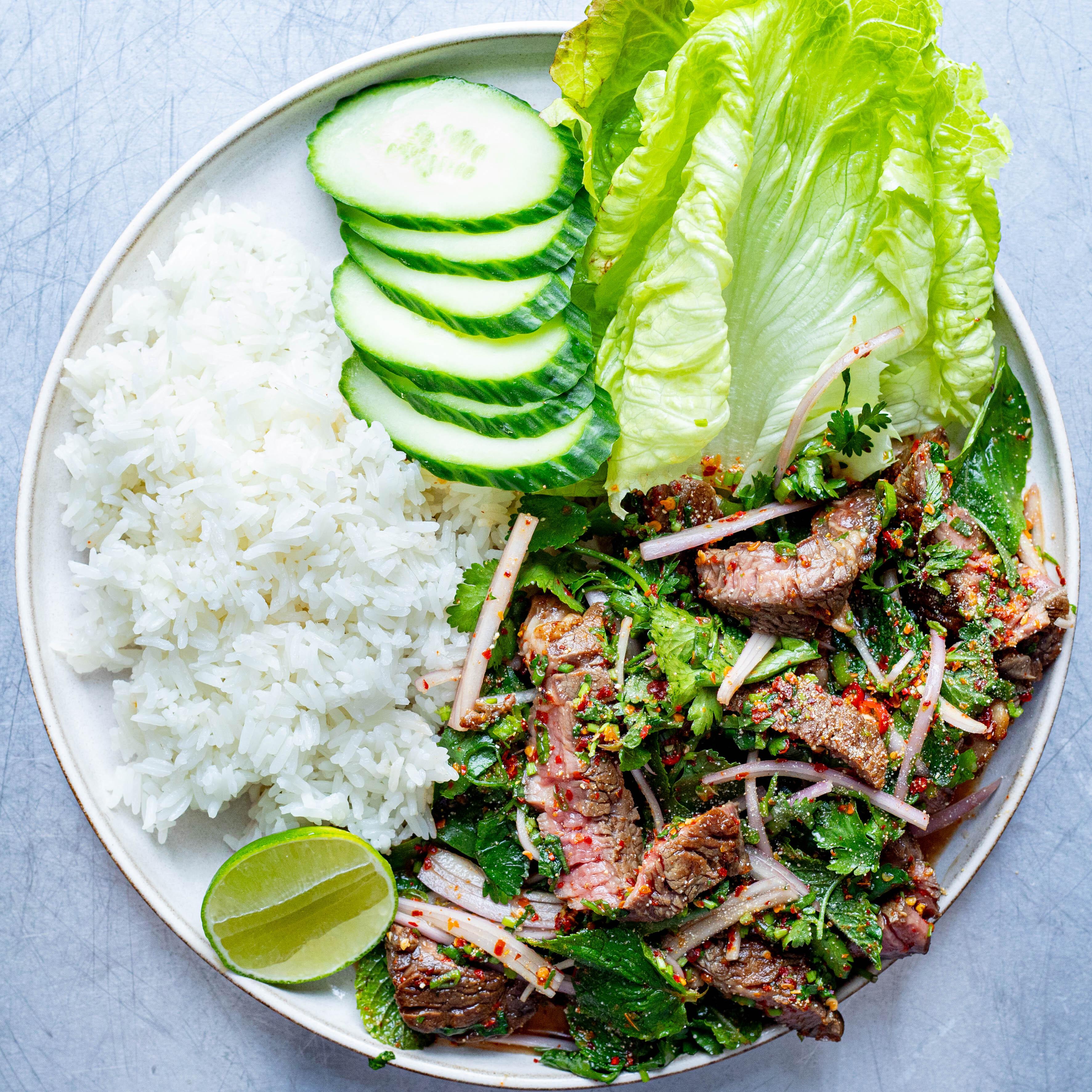 Thai Steak Salad Lettuce Cups