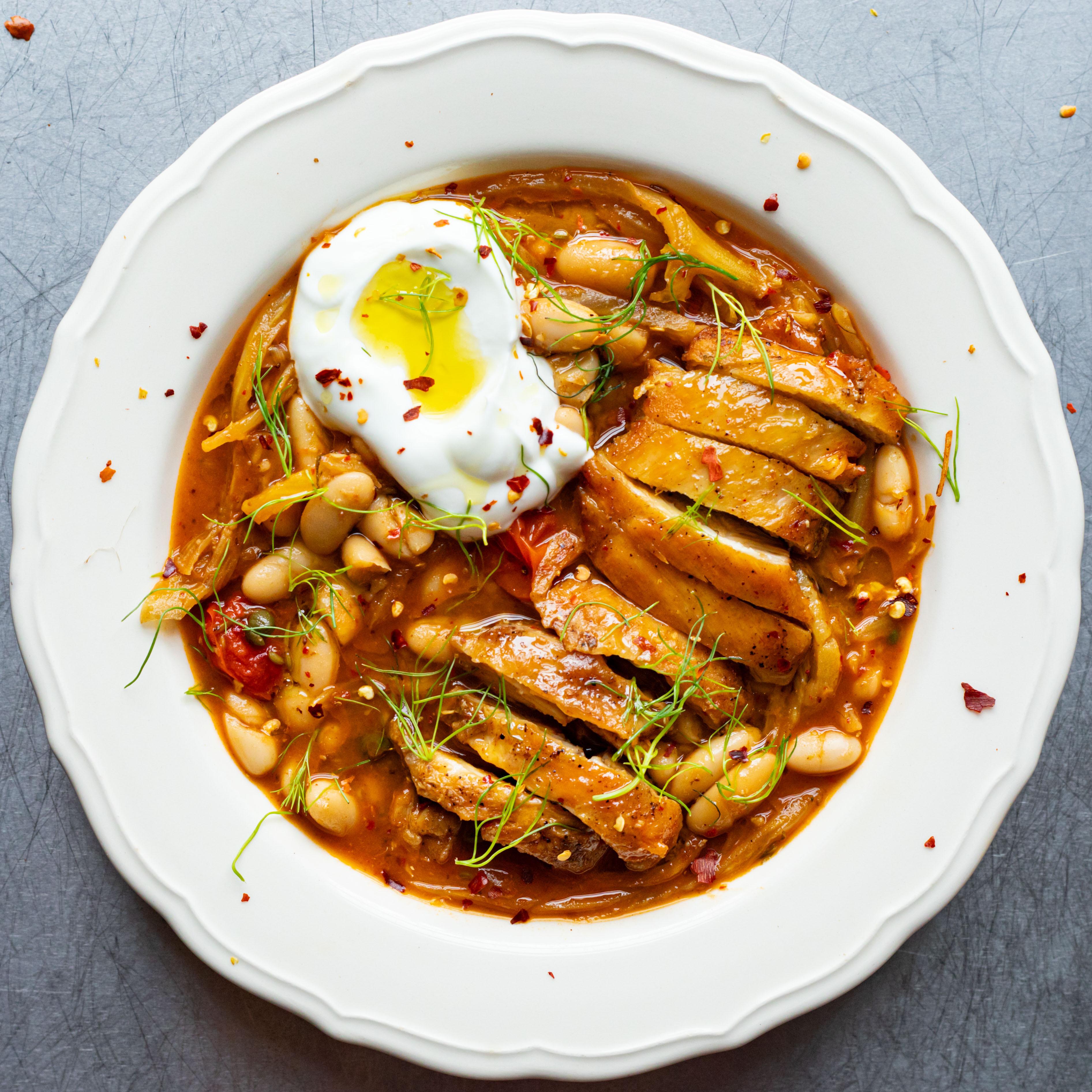 Chicken Fennel Tomato White Beans