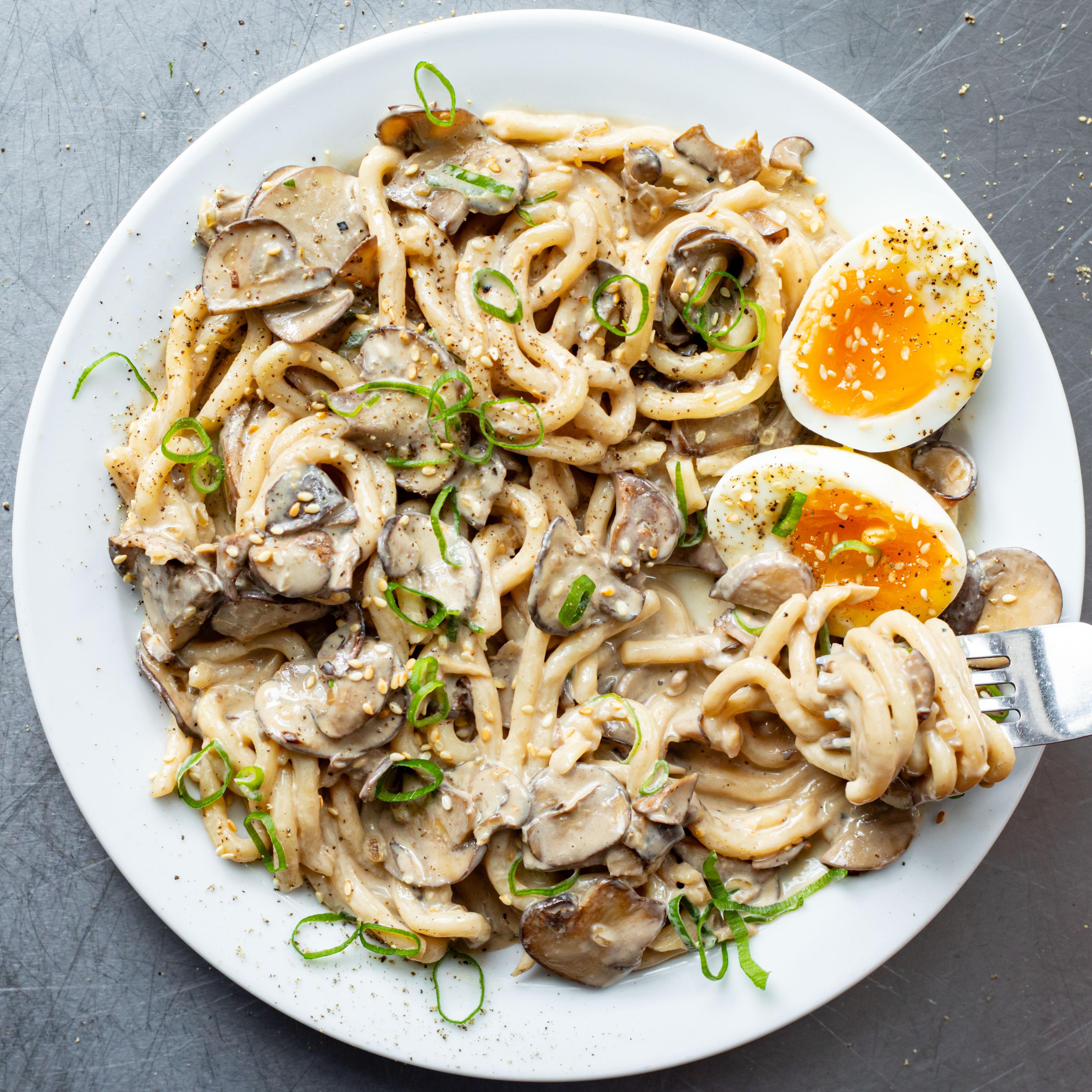 Creamy Mushroom Miso Udon