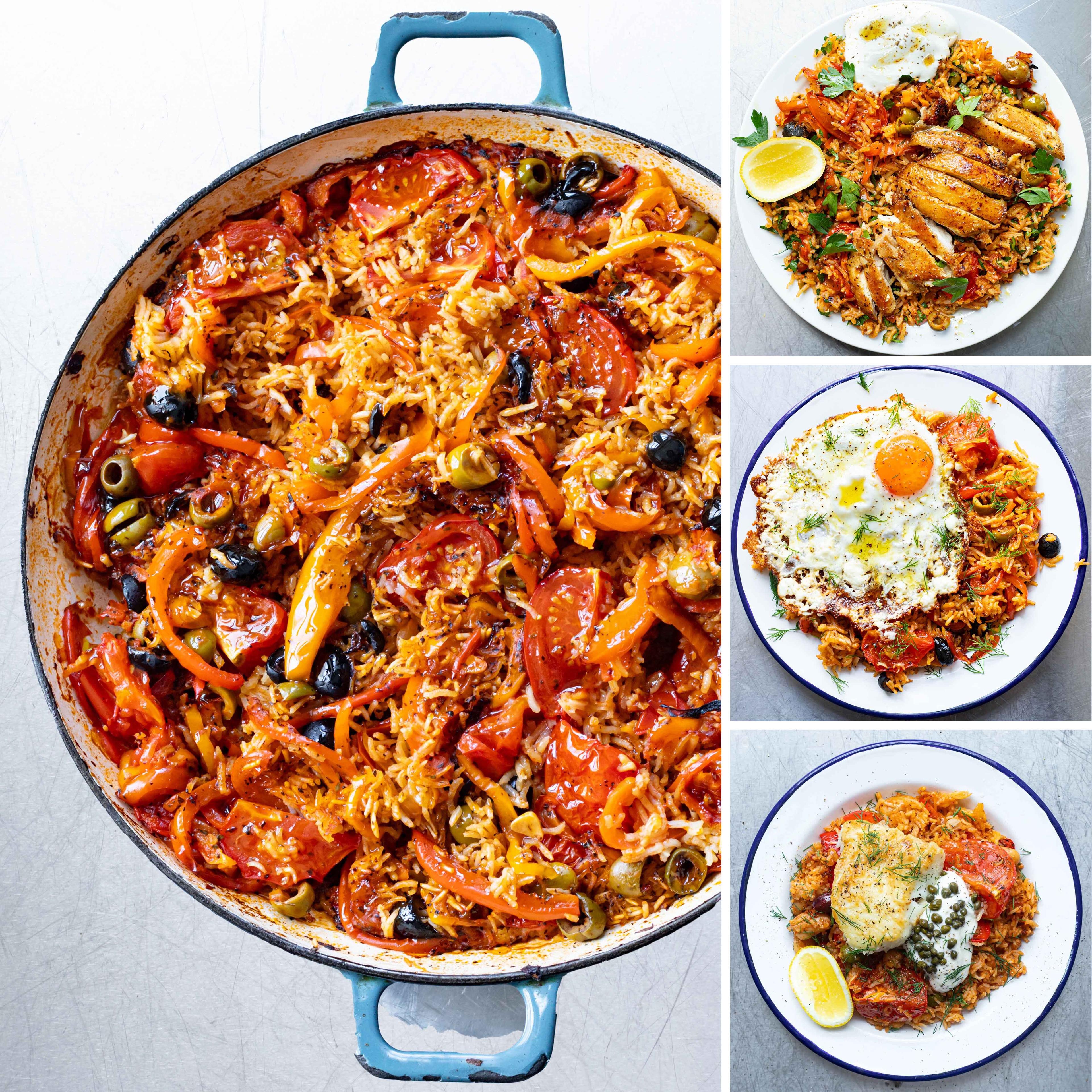 Greek Tomato Rice Traybake