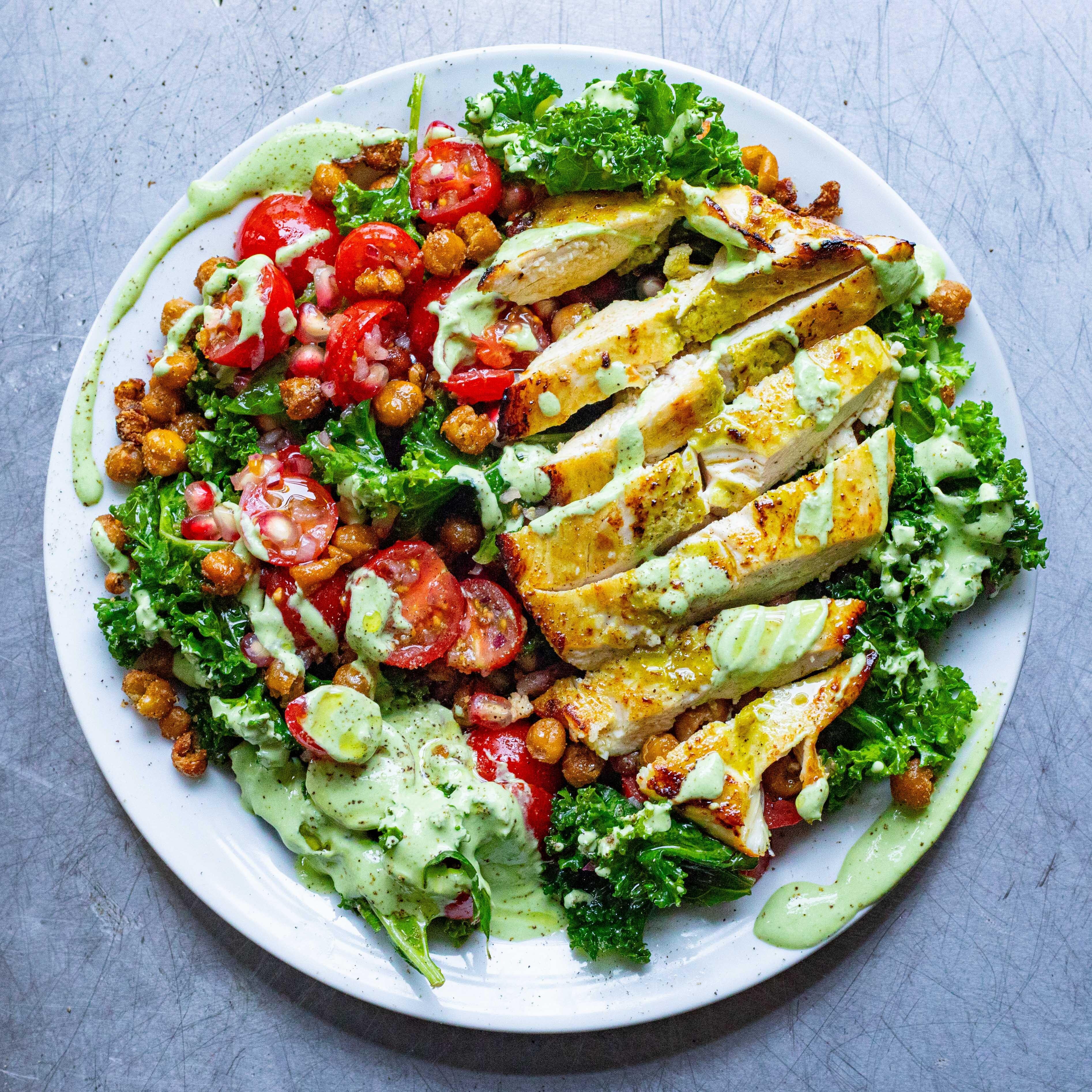 Green Chicken Kale Yoghurt Salad RESHOOT