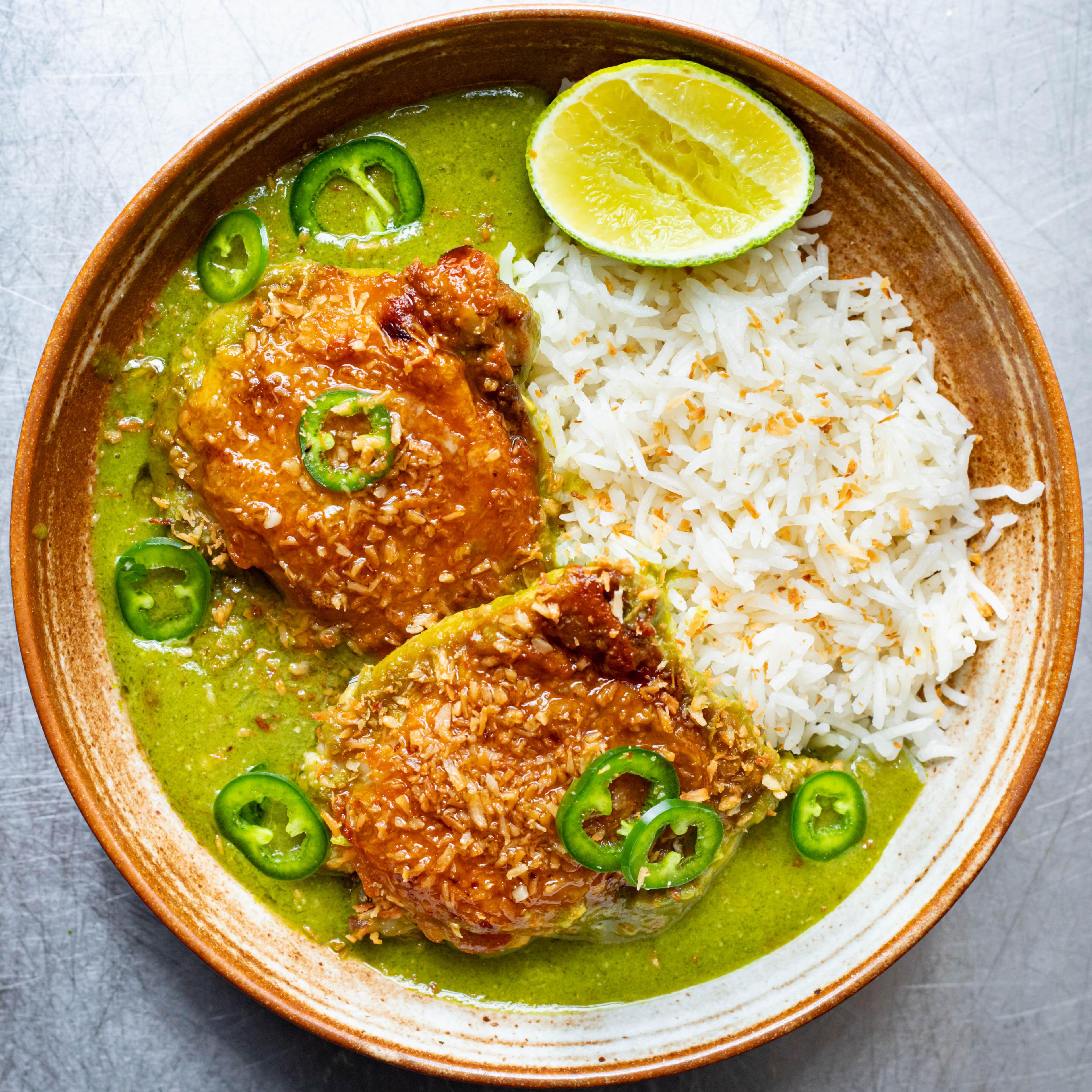 Jalapeño Coconut Chicken Thighs