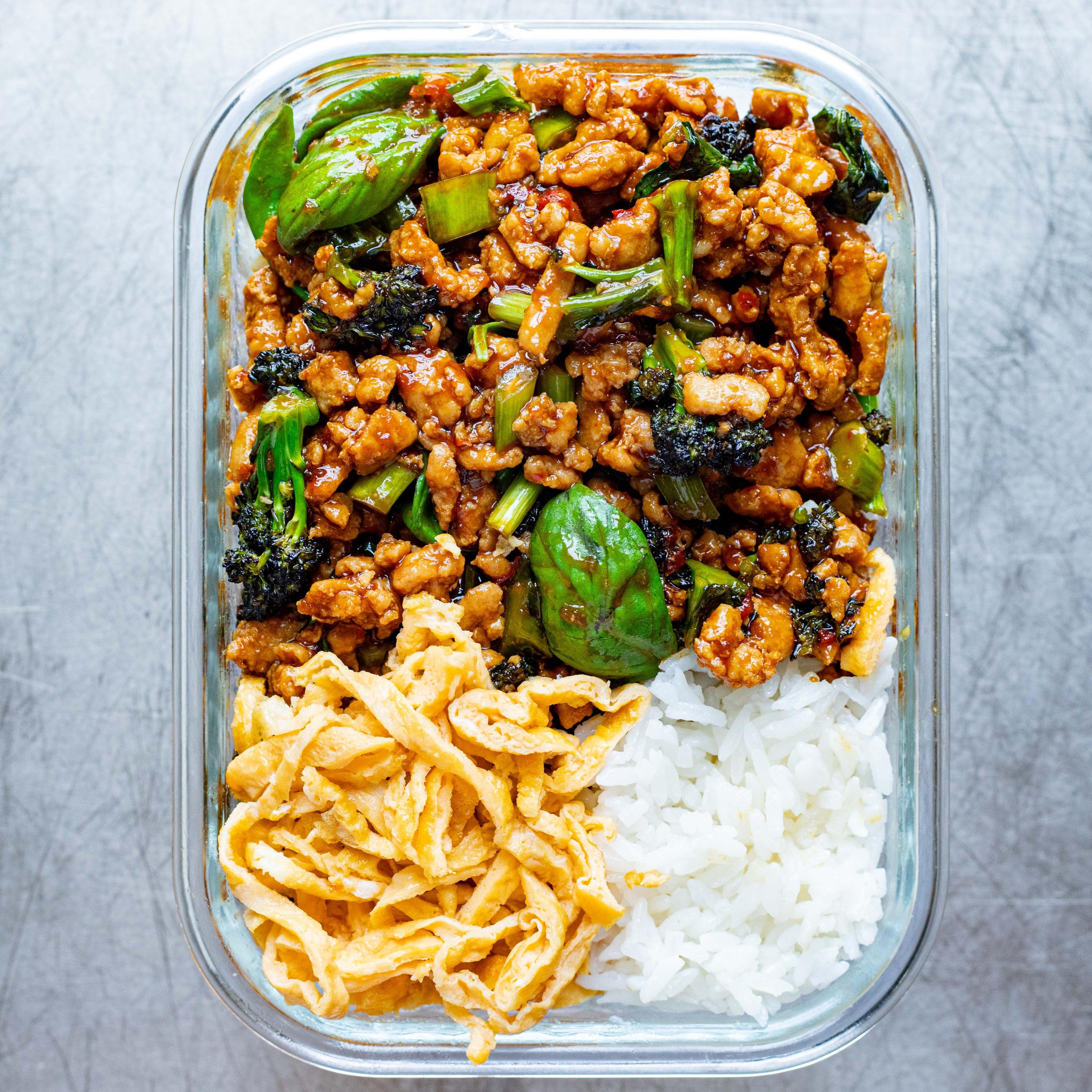Lunch Box Chicken Basil Stir Fry